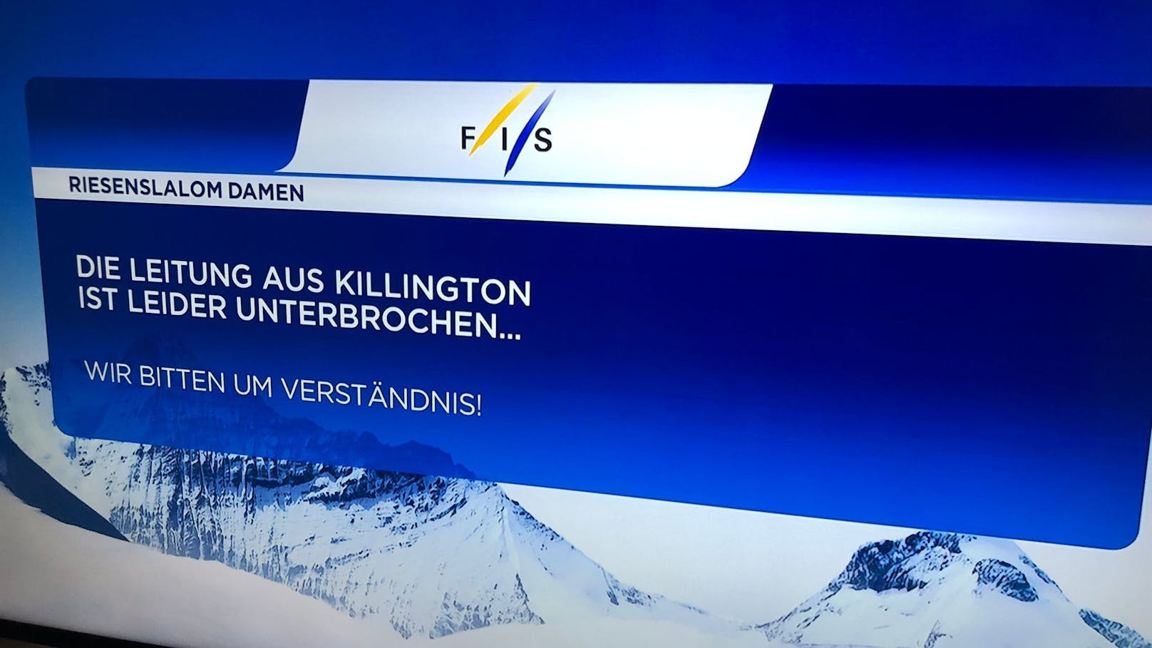 Kein Bild! ORF muss Ski-Übertragung abbrechen