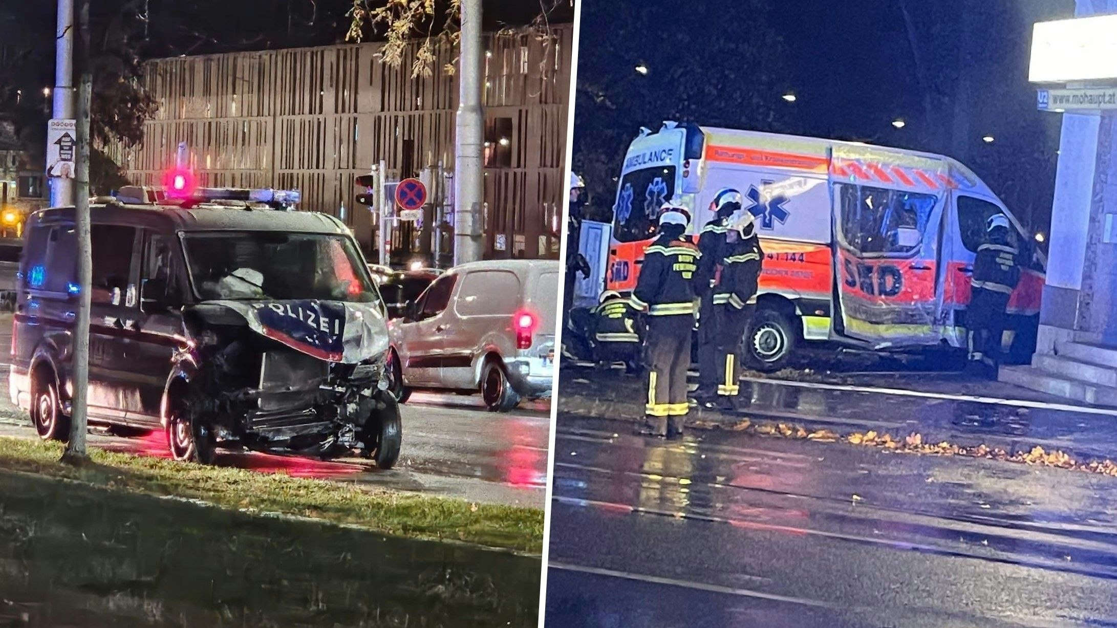 Heftiger Crash in Wien-Fünfhaus
