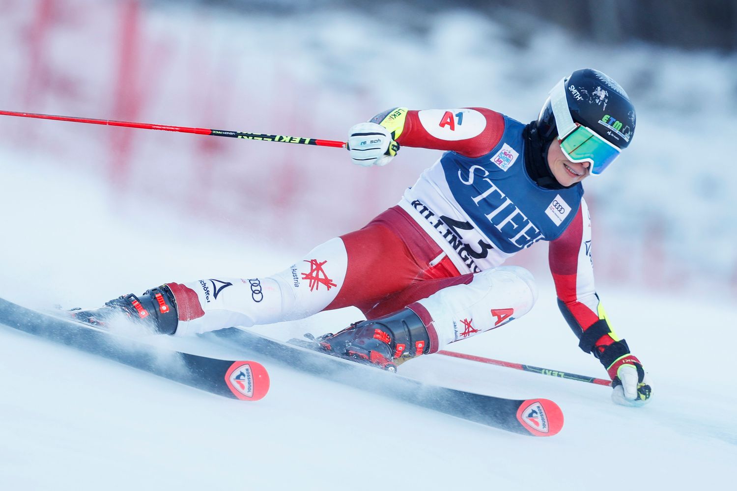 Julia Scheib beim Riesentorlauf in Killington. 