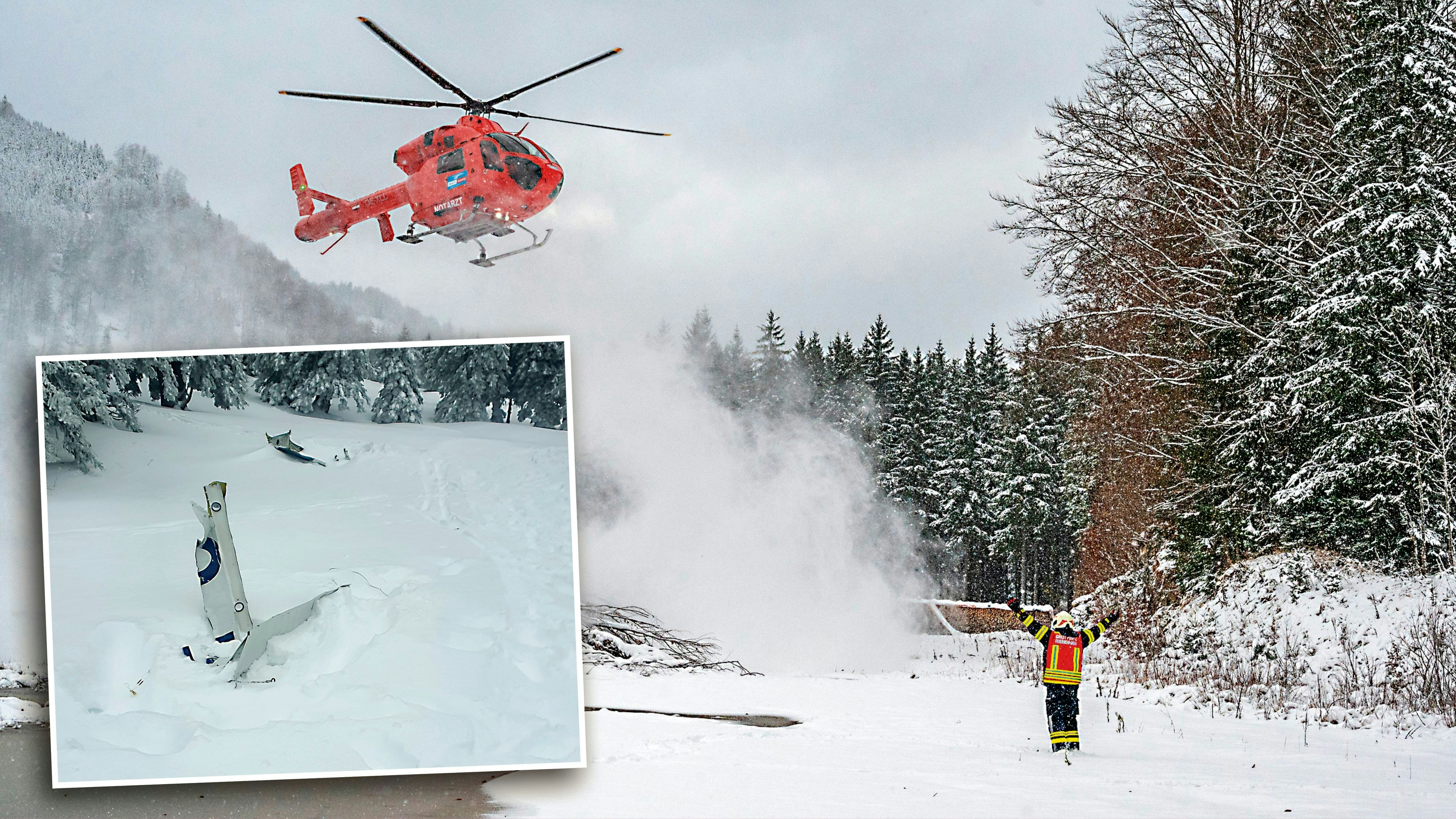 In Grünau in Oberösterreich ist am Samstag ein Kleinflugzeug abgestürzt. Der Pilot wollte offenbar von Tschechien nach Kroatien fliegen.