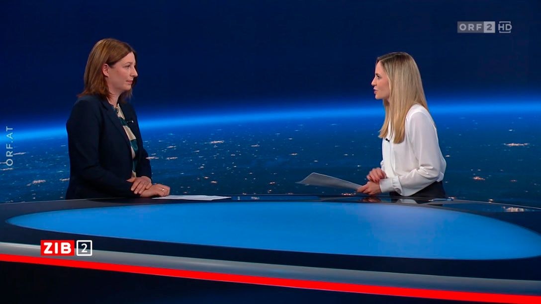 Die designierte Caritas-Präsidentin Nora Tödtling-Musenbichler zu Armut in Österreich in der ZIB2 mit Margit Laufer am 26.11.2023.