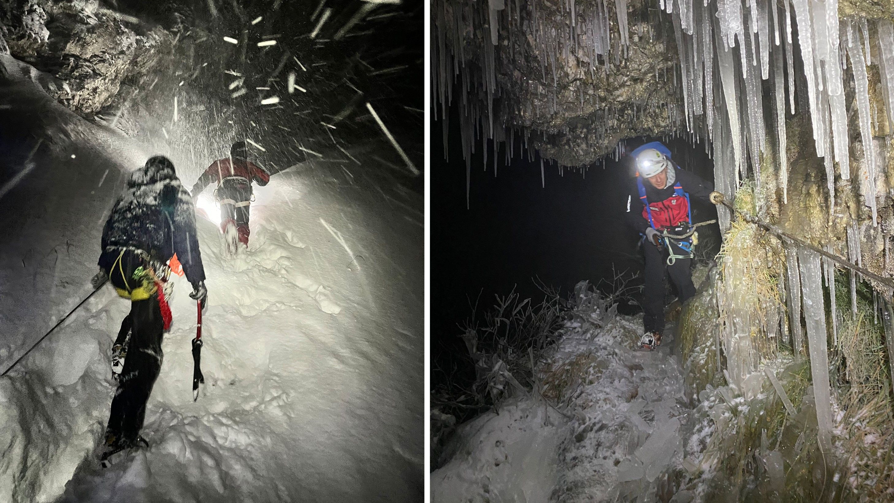 Die Bergrettung musste bei widrigsten Bedingungen aus dem Tal auf die Rax steigen, um die Wanderer in Not vom Berg zu holen.