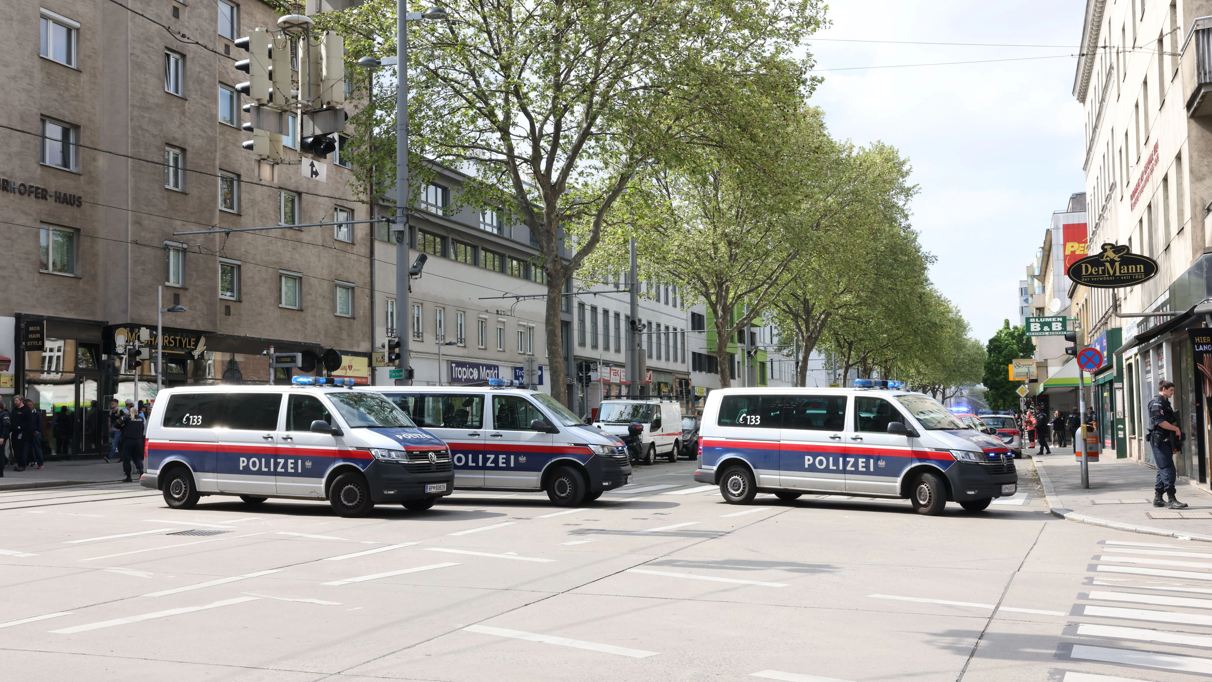 Archivbild eines WEGA-Einsatzes in Wien. 