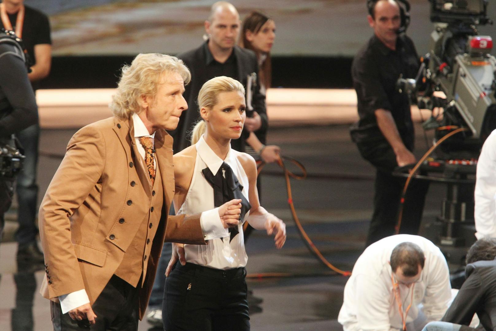 Während Thomas Gottschalk versuchte die Fassung zu bewahren, brach Michelle in Tränen aus.