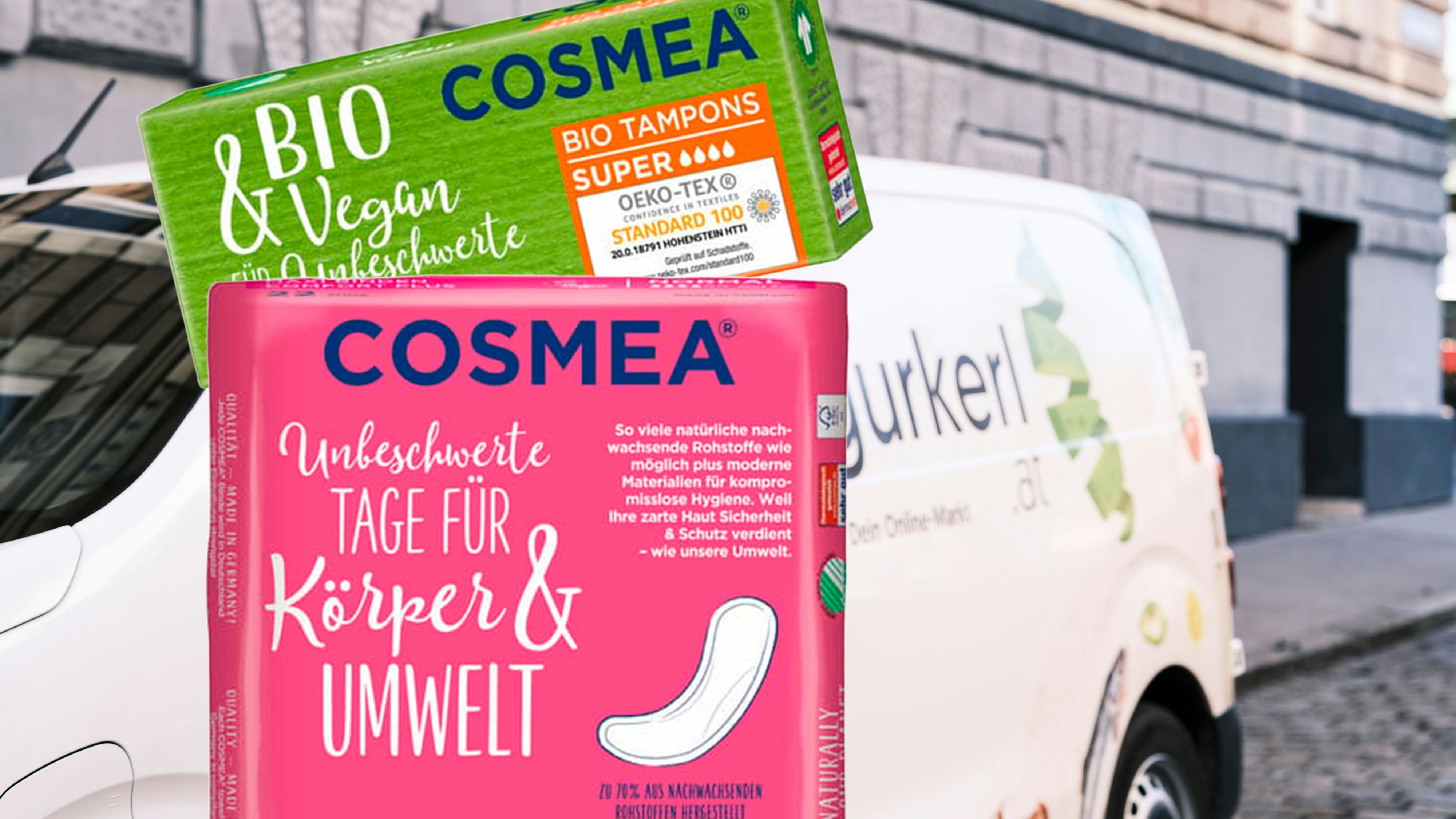 Gurkerl-Gratis-Aktion Binden & Tampons