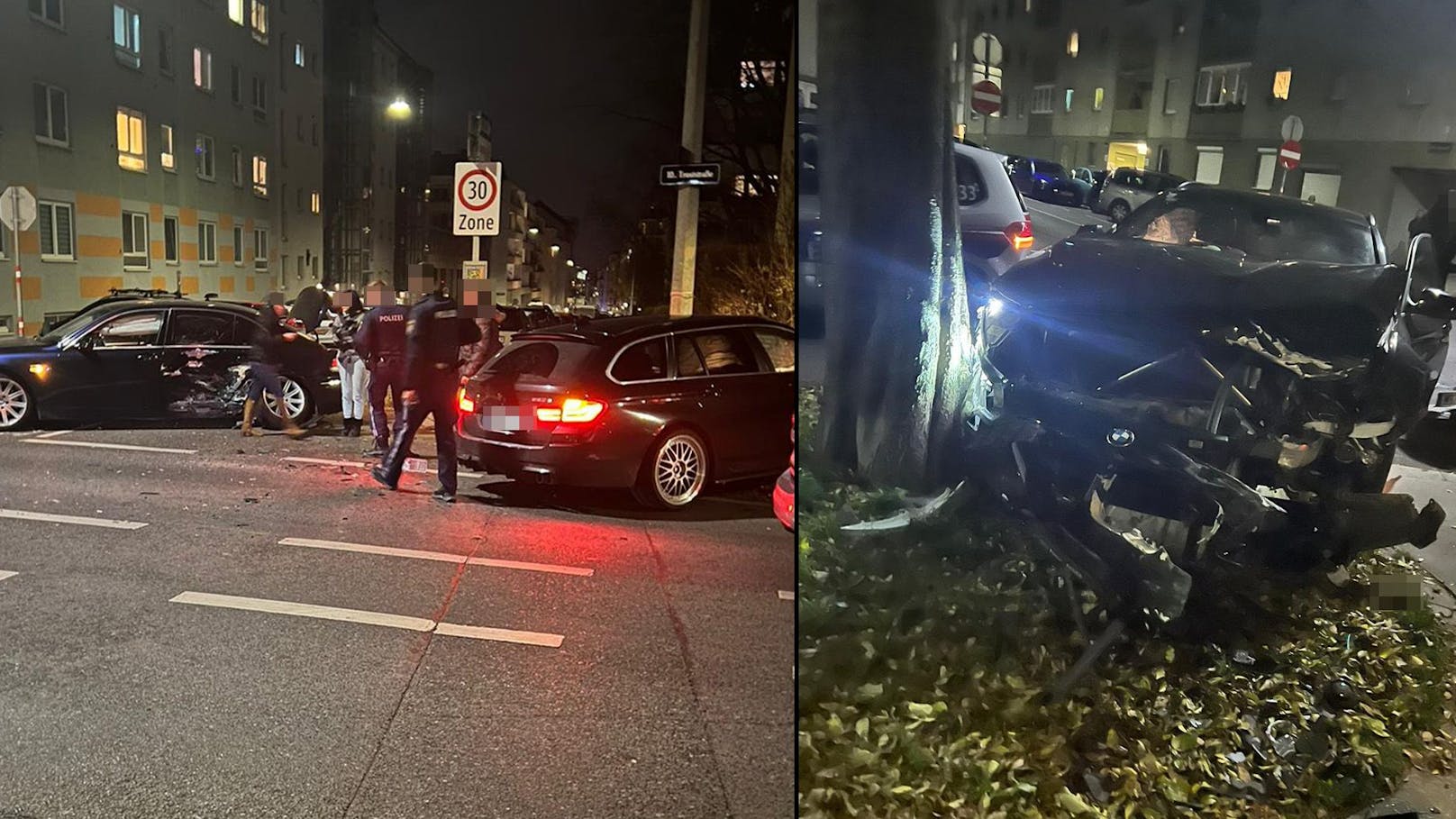 Schwerer Crash in Wien-Favoriten: Lenker im Spital