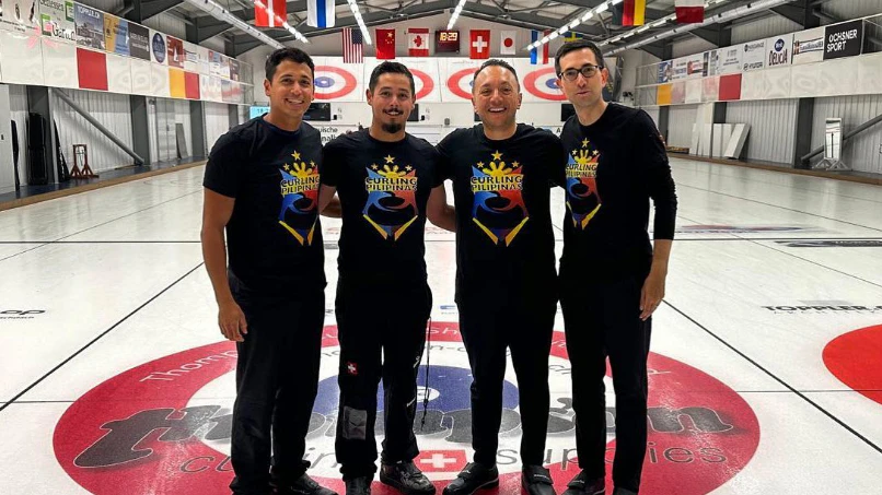 Alan Frei und sein Curling-Team