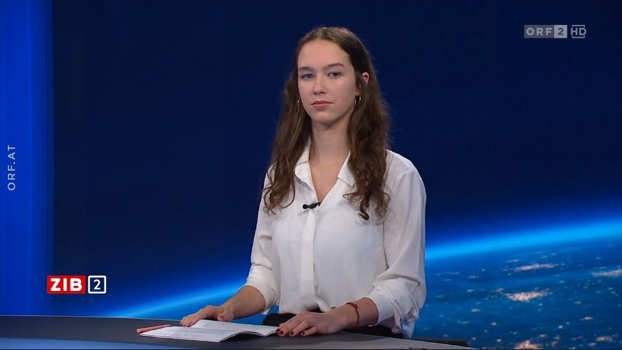 Klimaaktivistin Lena Schilling am späten Dienstagabend in der ORF-"ZIB2".