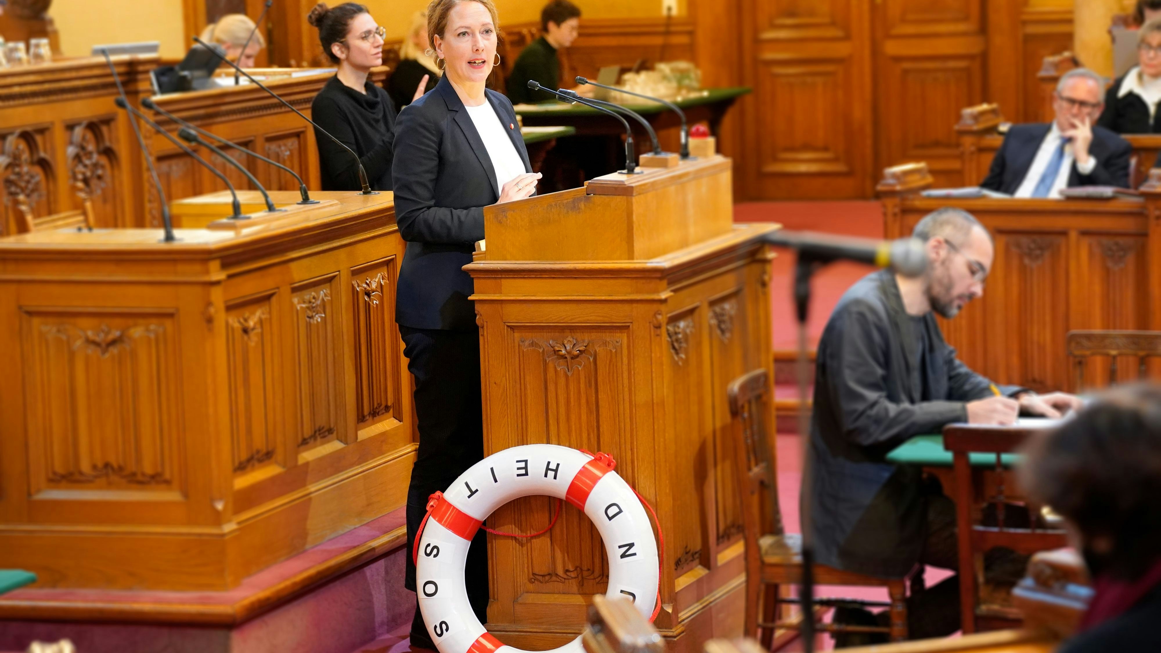 Wiener Grünen-Chefin Judith Pühringer im Gemeinderat.
