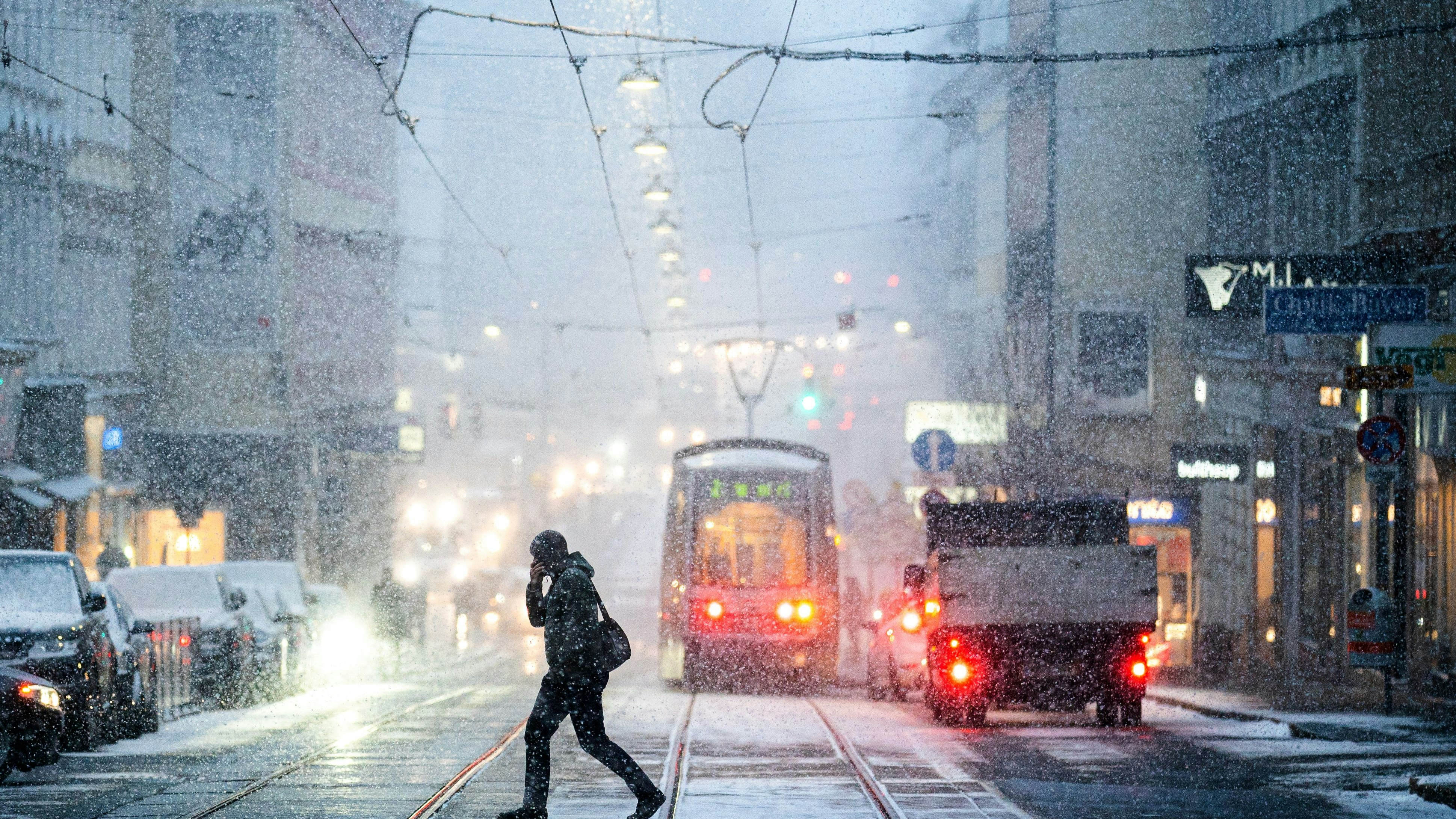 Die Bundeshauptstadt darf sich über Schnee freuen.