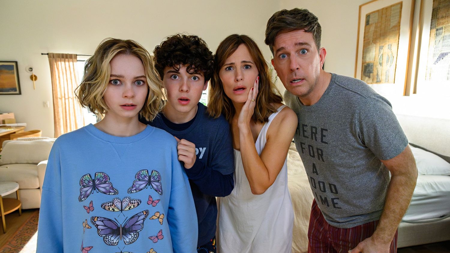 "Family Switch" mit Emma Myers, Brady Noon, Jennifer Garner und Ed Helms