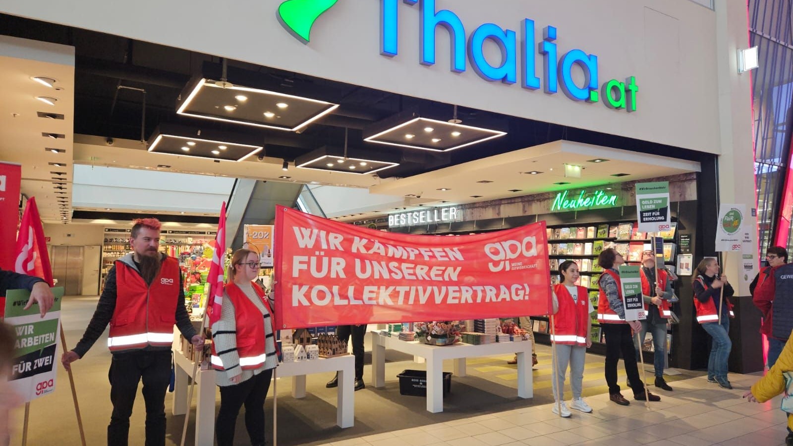 Handel Streik im DZ in Wien