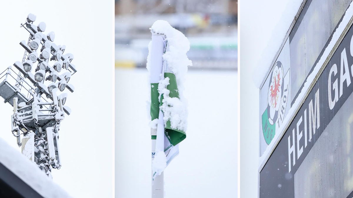 Die WSG Tirol muss zurzeit mit schweren Trainingsbedingungen zu kämpfen.