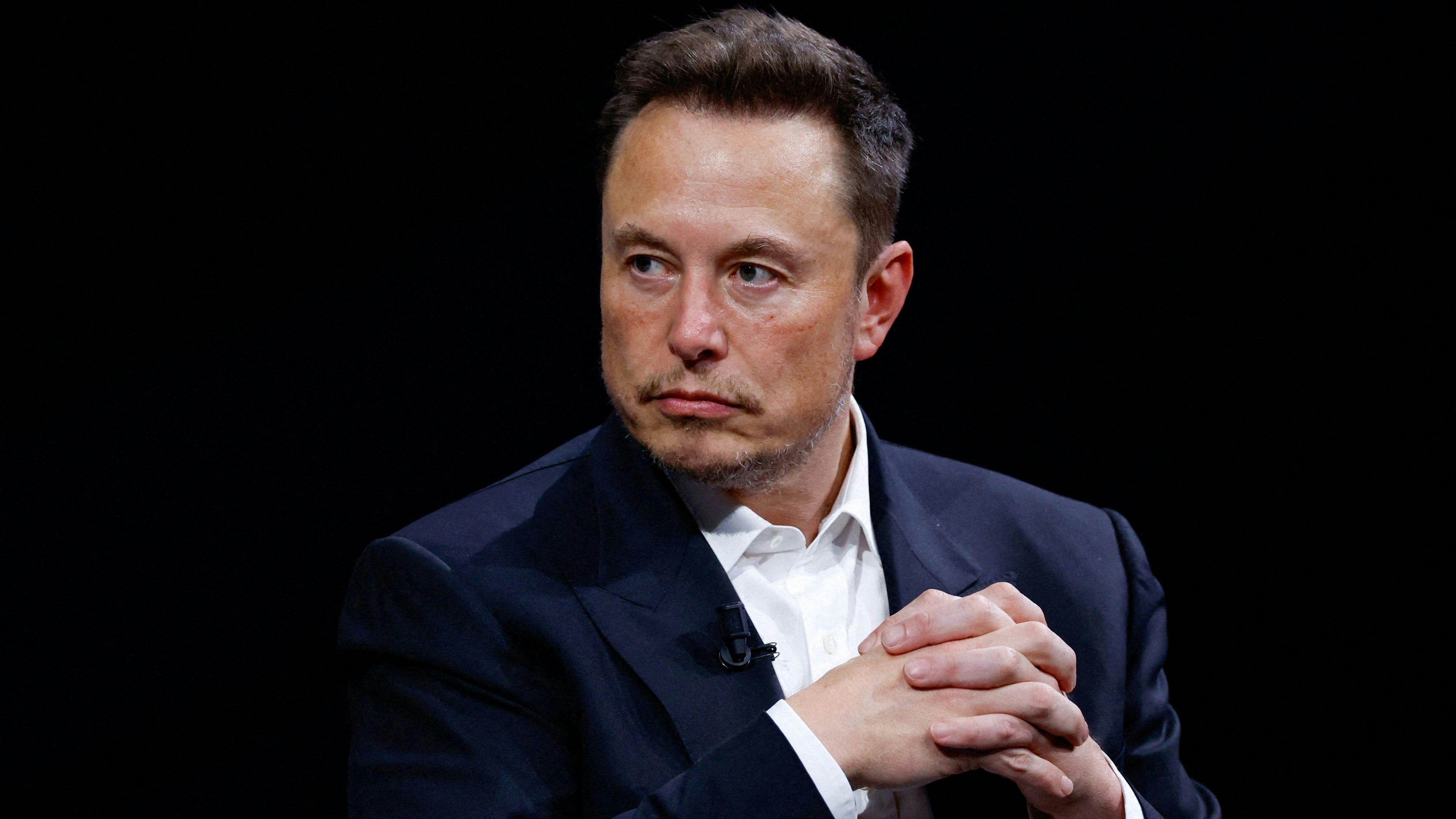 FILE PHOTO: Elon Musk, Chief Executive Officer of SpaceX and Tesla and owner of X, formerly known as Twitter,  attends the Viva Technology conference dedicated to innovation and startups at the Porte de Versailles exhibition centre in Paris, France, June 16, 2023. REUTERS/Gonzalo Fuentes/File Photo