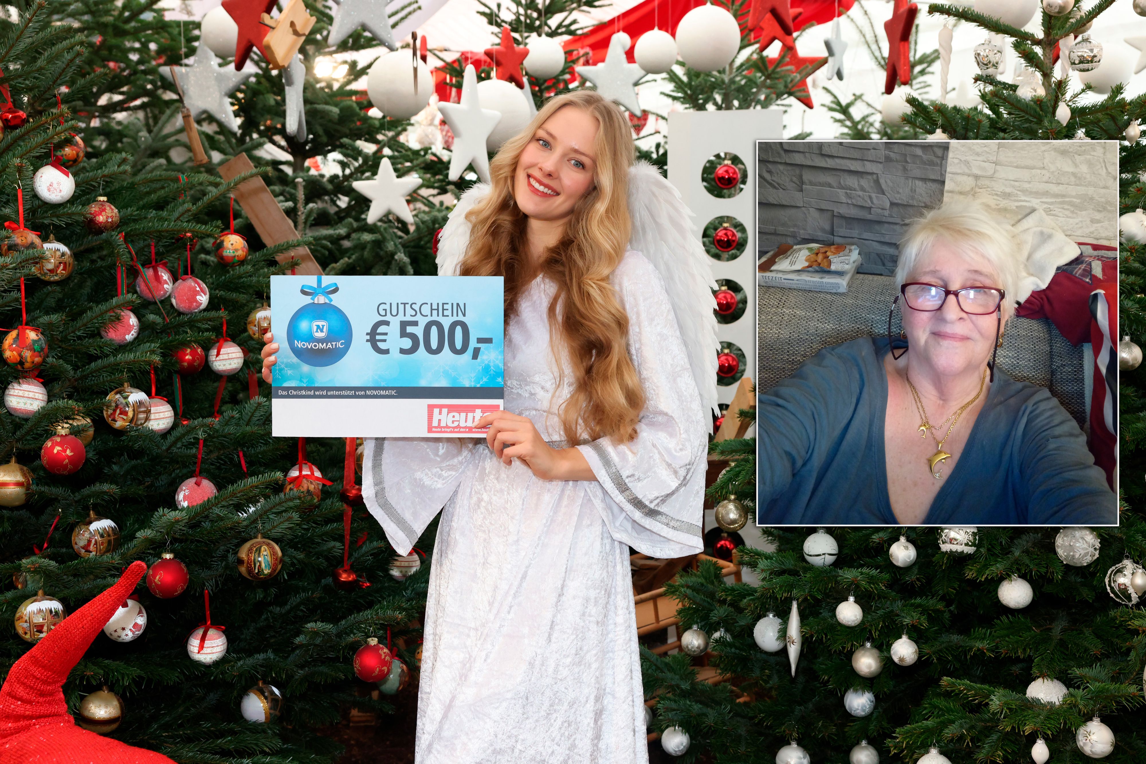 Edith (re.) kann sich mit den 500 Euro vom <em>