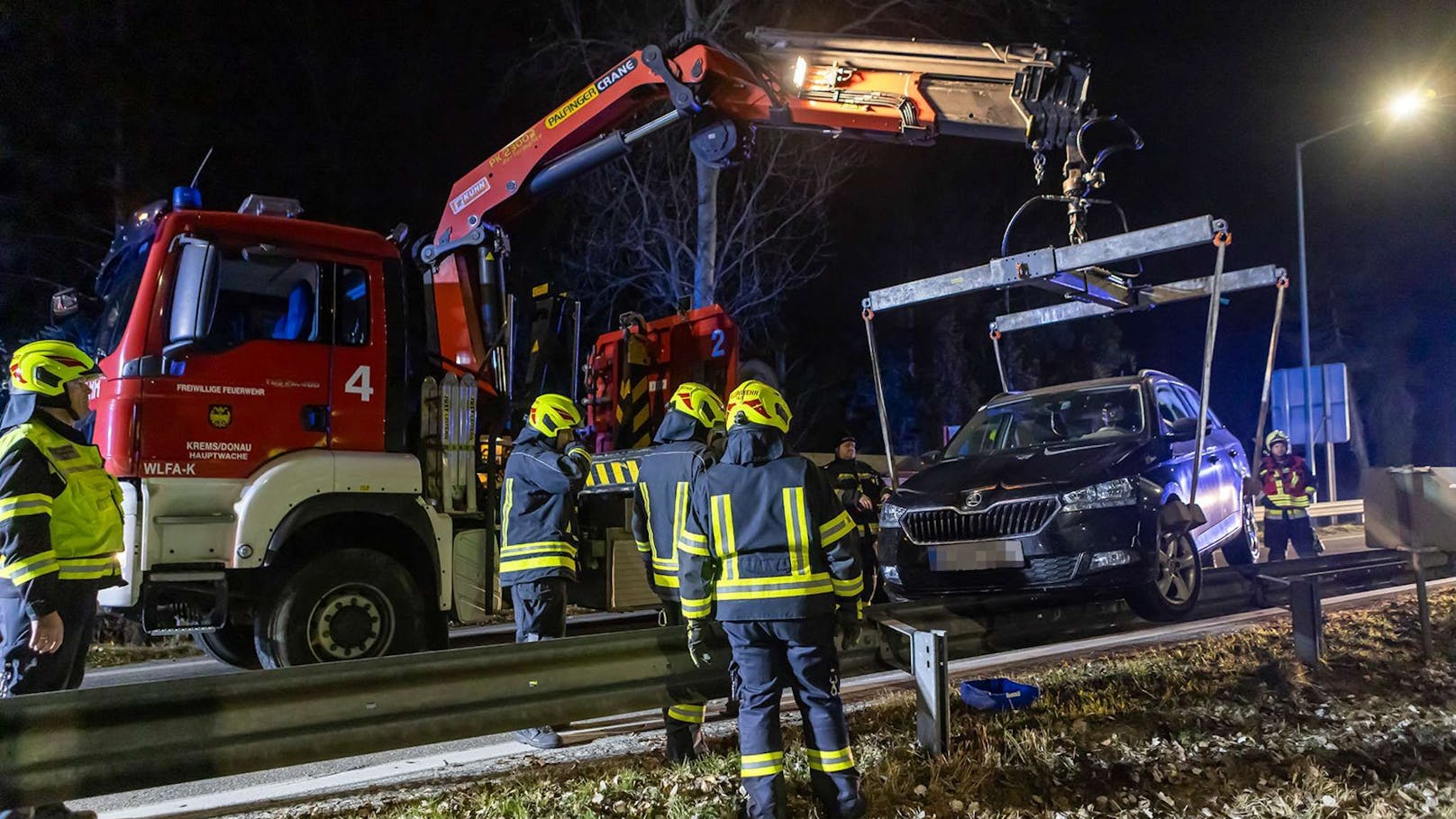 Die Exekutive fand den vermissten Lenker gegen 4 Uhr früh auf.