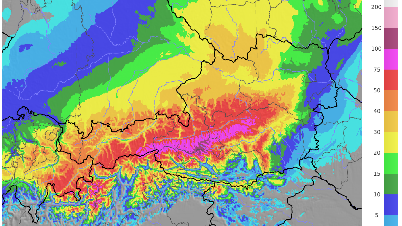 So viel Neuschnee erwartet Österreich in Zentimetern zwischen Freitagabend und Samtagabend