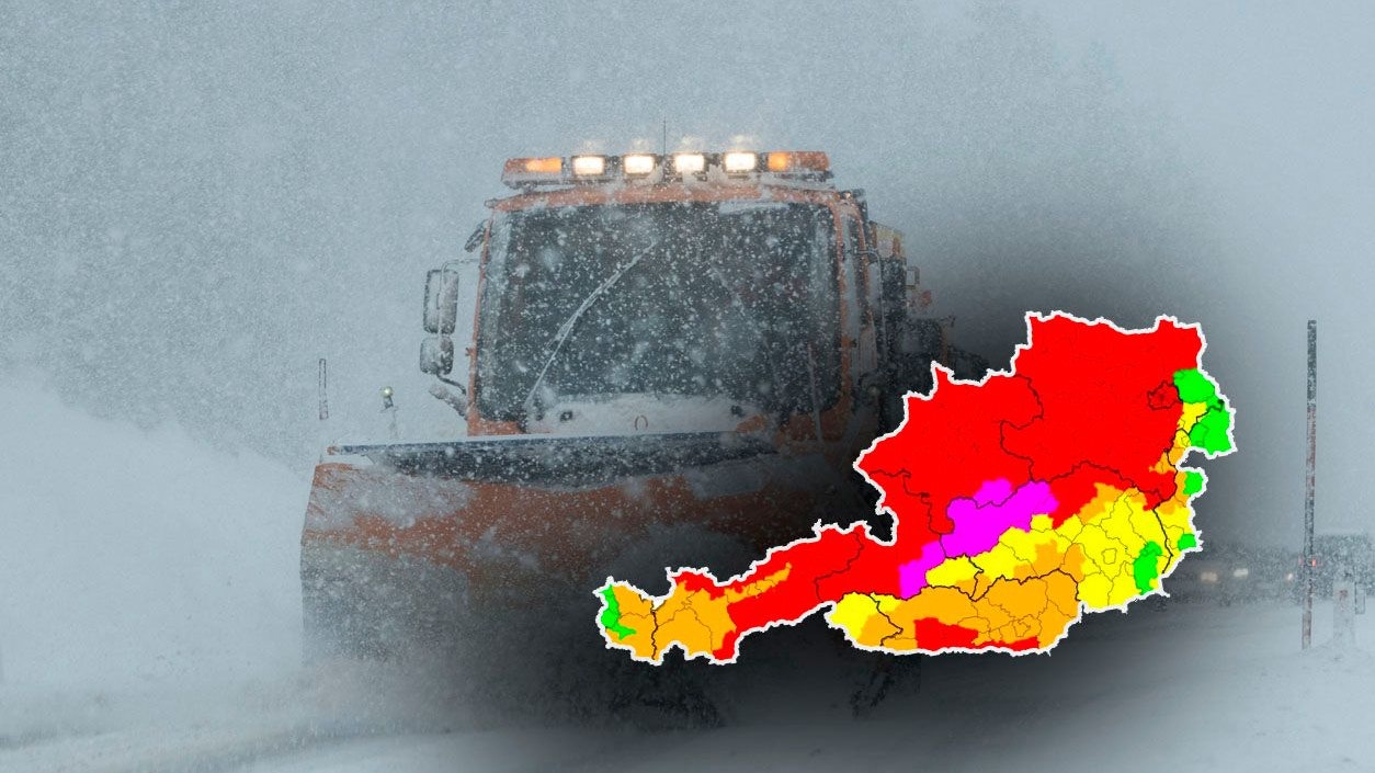 Die Unwetterwarnzentrale warnt vor starkem Schneefall. 