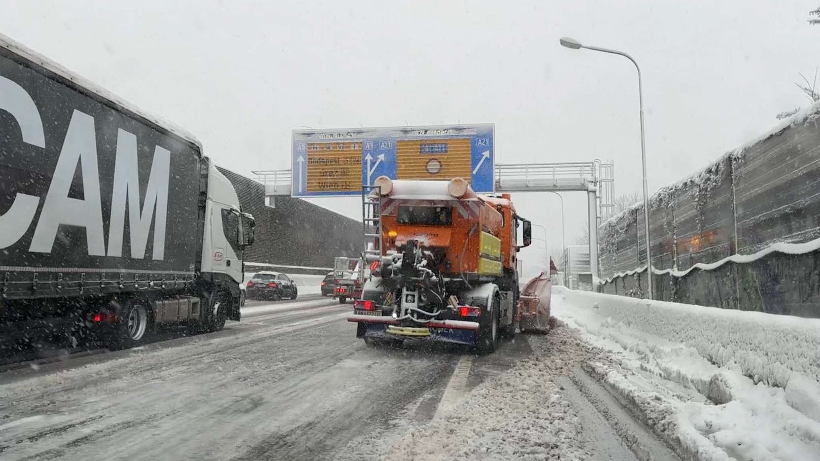 Wiener Außenring Autobahn A 21 ist komplett gesperrt