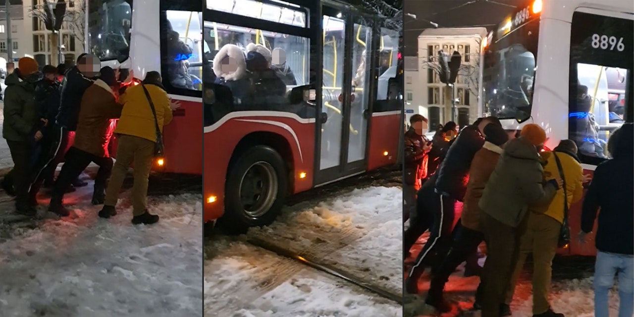 03. Dezember 12:12 - Wiener packen an und bringen Busse wieder zum Fahren