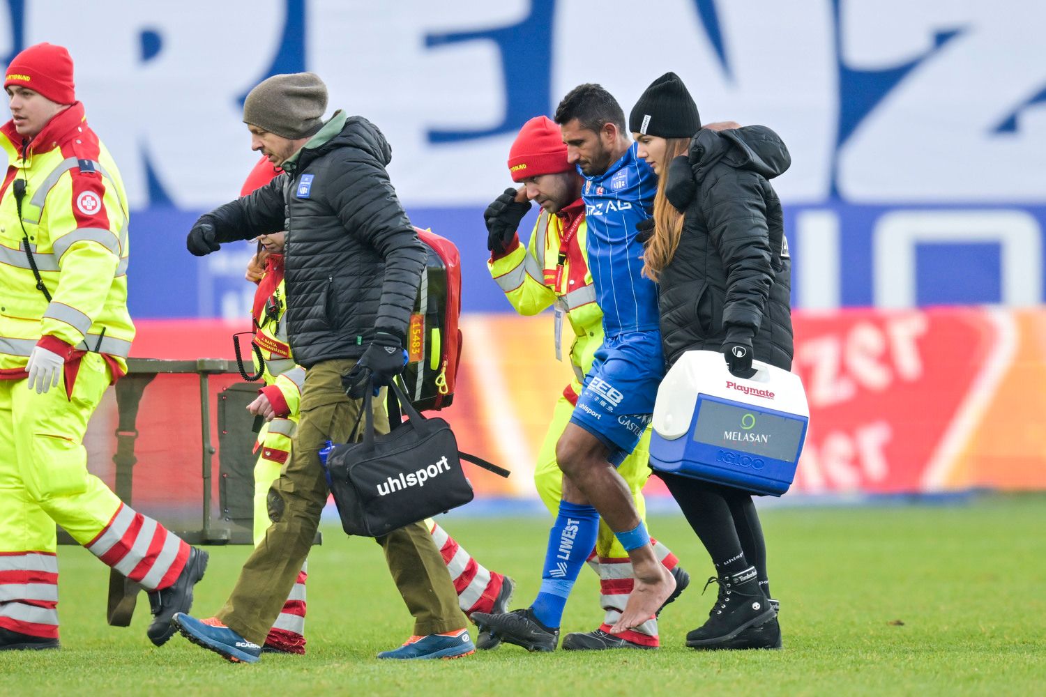 Ronivaldo musste mit starker Knöchelschwellung vom Platz.
