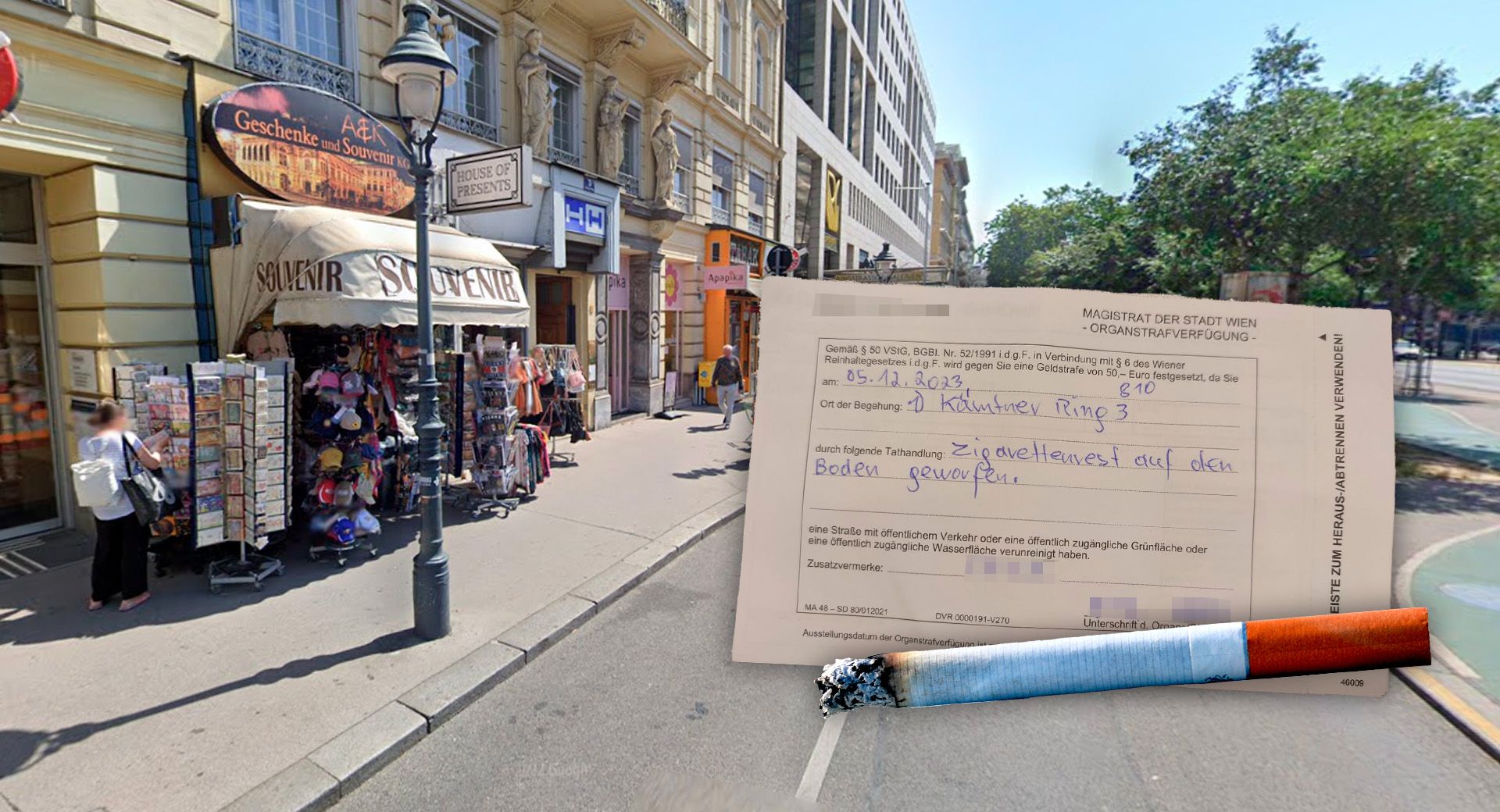 Wastewatcher-Kontrolle am Kärntner Ring kostet Wiener 50 Euro