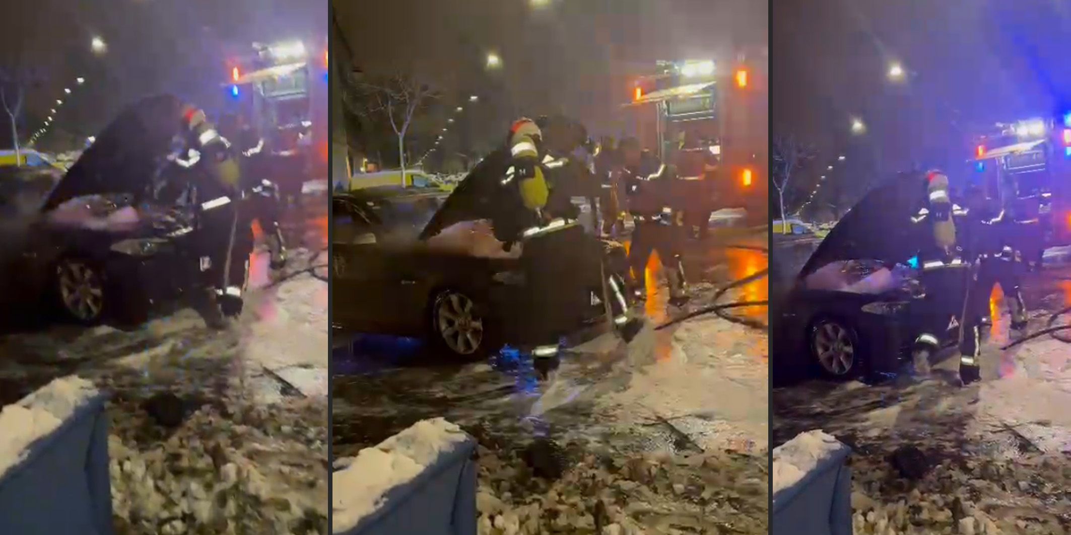 Flammen aus der Motorhaube! Die Wiener Feuerwehr eilte am Dienstagabend in den 16. Bezirk.