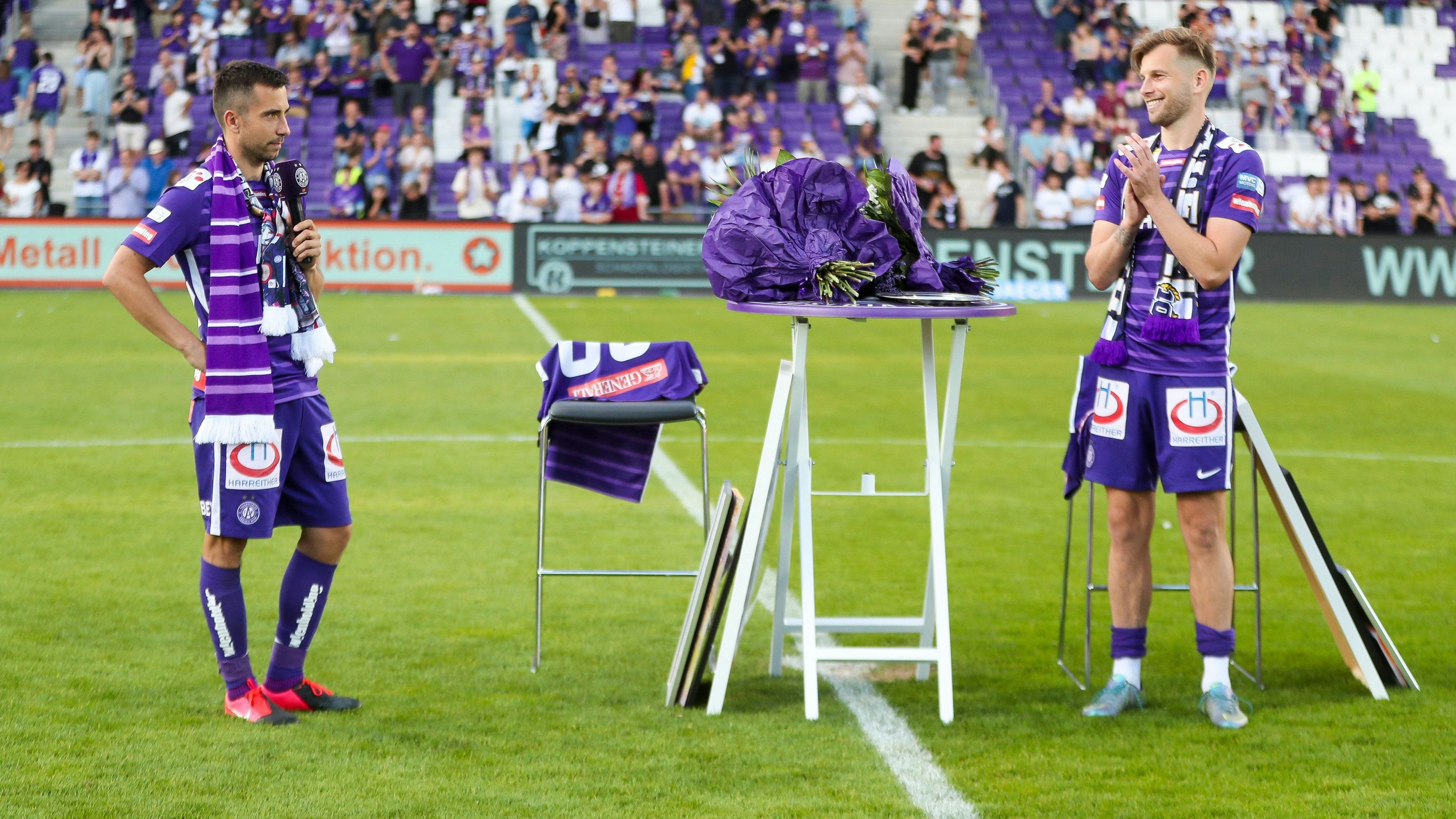 Markus Suttner und Alexander Grünwald feierten zusammen einen Meistertitel mit den "Veilchen".
