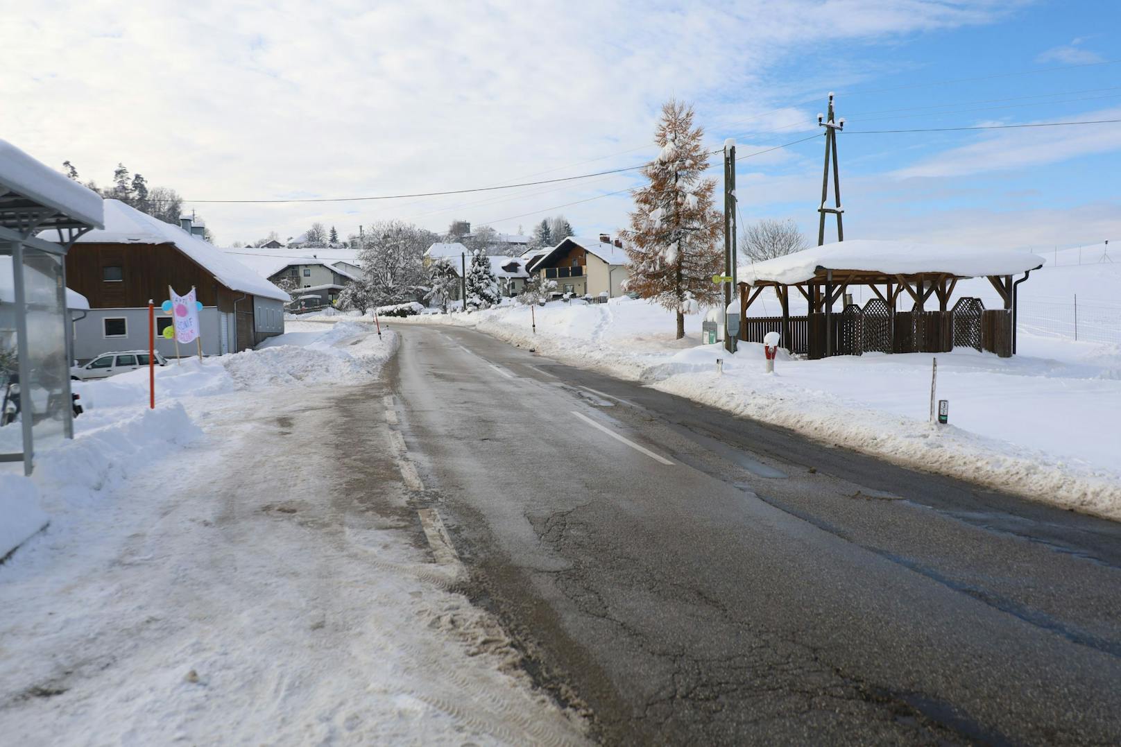 Das Mädchen wollte bei einer Bushaltestelle über die Straße laufen, wurde von einem Pkw erfasst.