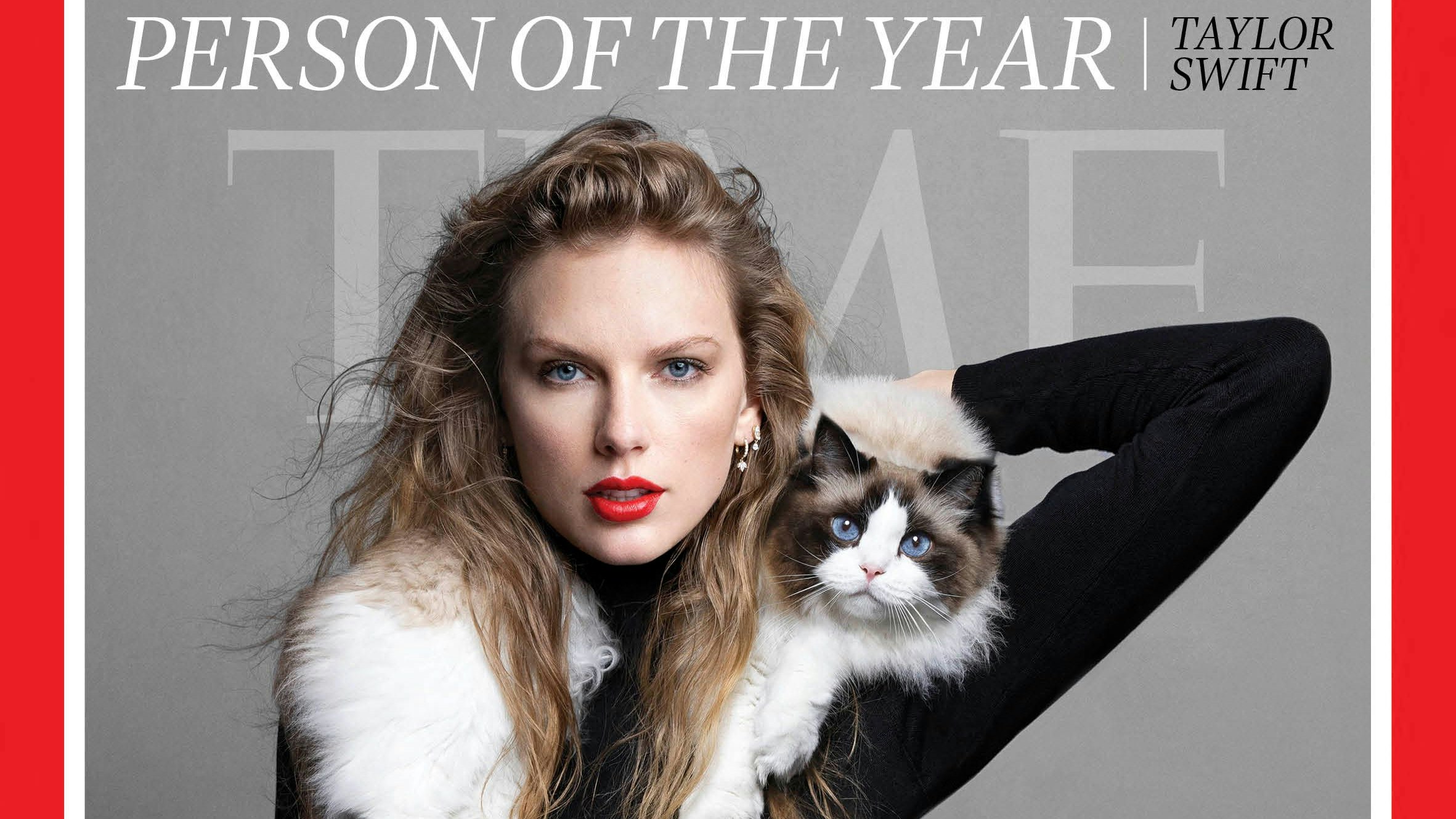 This image courtesy of TIME/TIME Person of the Year shows the cover of Time magazine announcing the 2023 Person of the Year with US singer-songwriter Taylor Swift. 