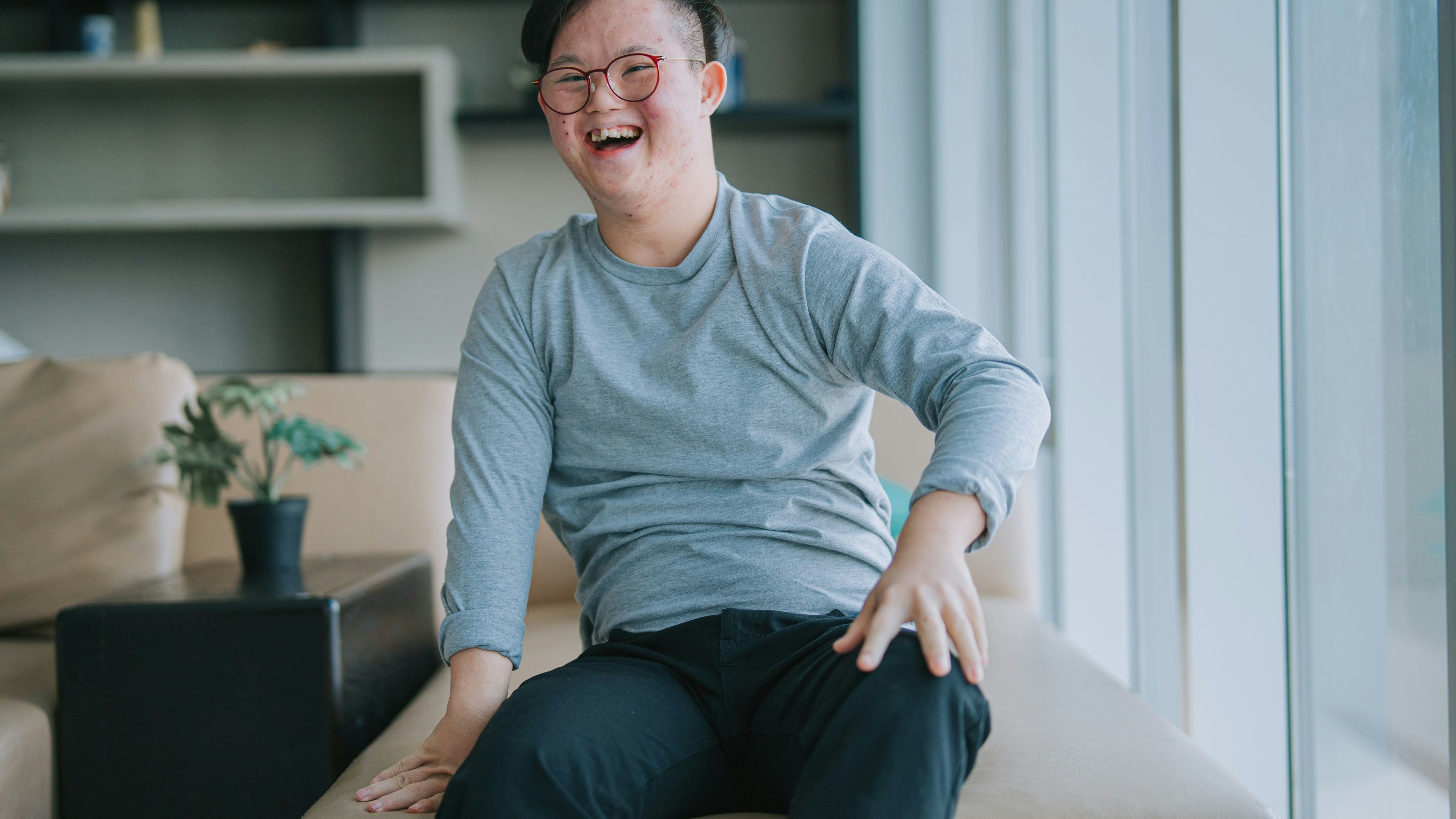 Behinderter Teenager