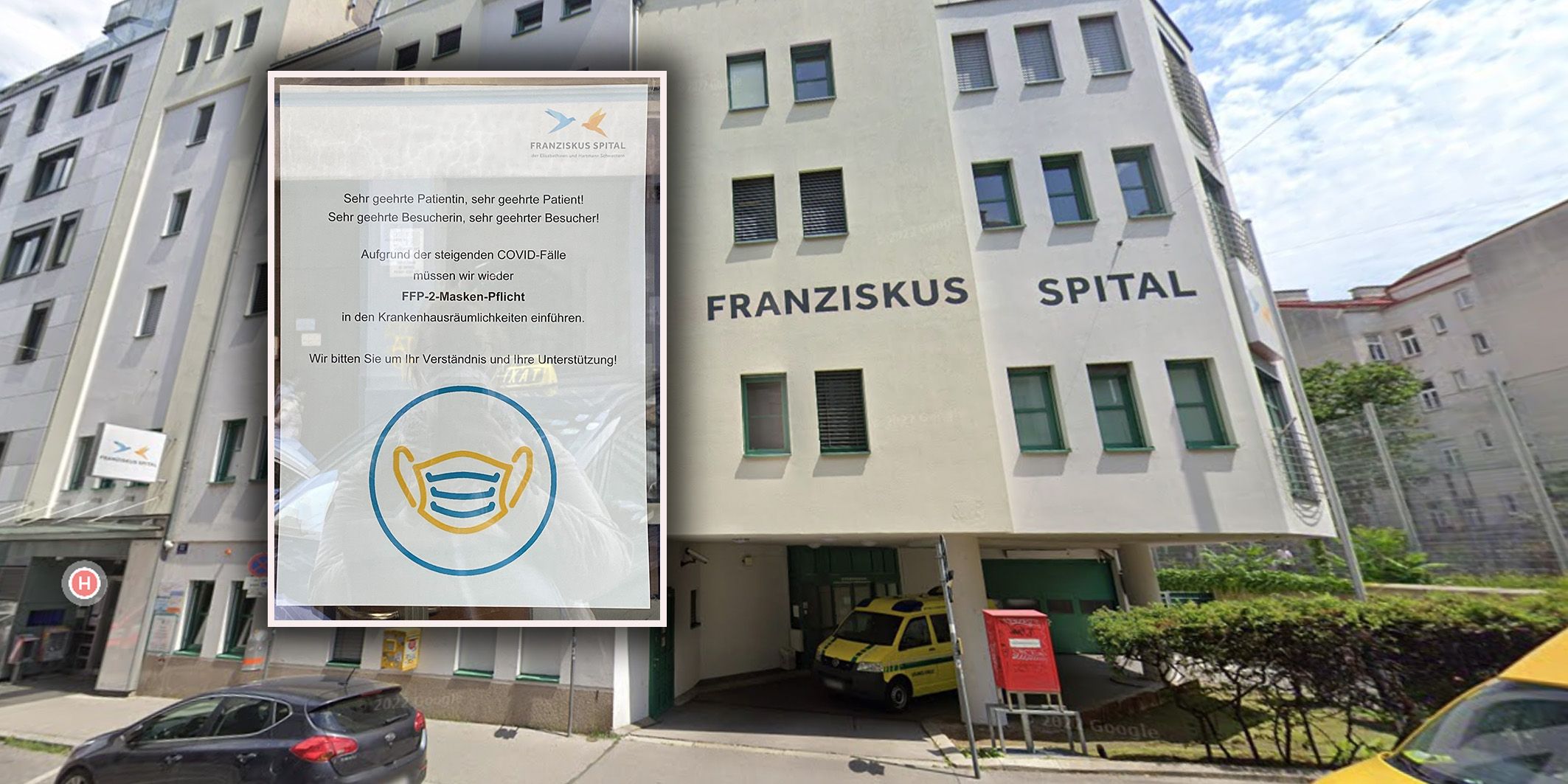 In diesem Krankenhaus gilt seit Dienstag wieder die Maskenpflicht. Es ist aber nicht das einzige Spital in Wien mit dieser Vorschrift.