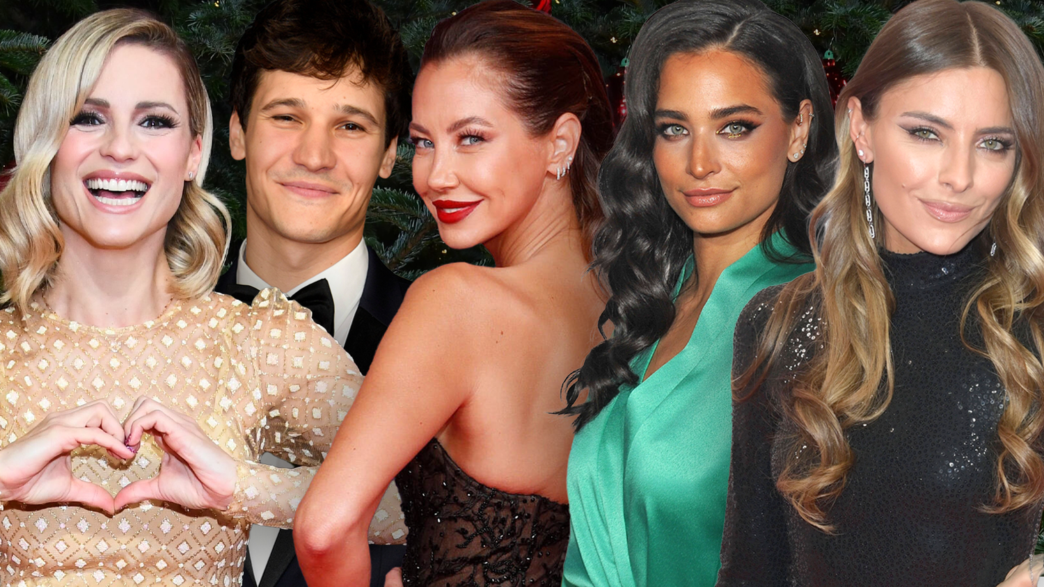 Deutsche Promis haben bereits vorweg bekannt gegeben, wie Weihnachten heuer bei ihnen aussehen wird. (Im Bild: Michelle Hunziker, Wincent Weiss, Sandy Meyer-Wölden, Amira Pocher und Sophia Thomalla)