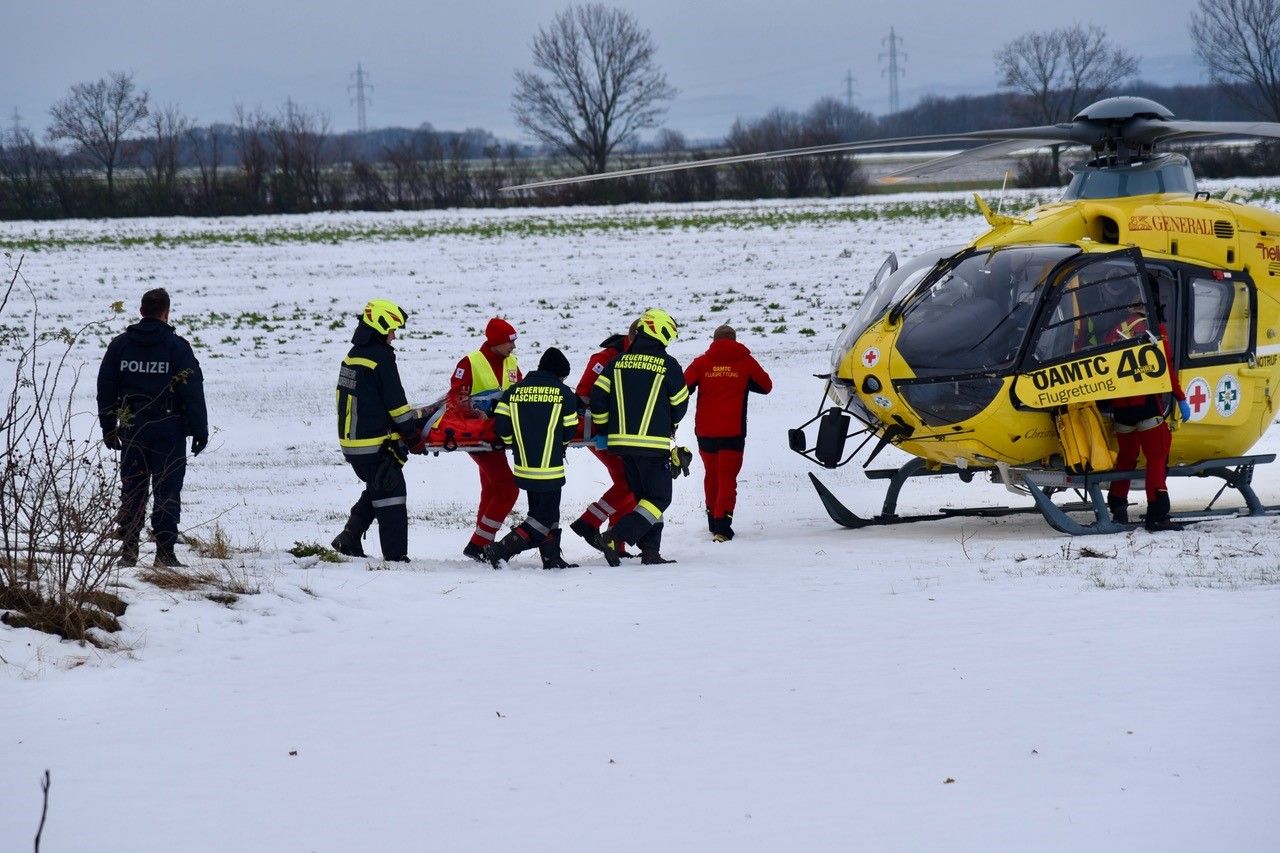 Der Lenker wurde mit dem C3 abgeflogen.