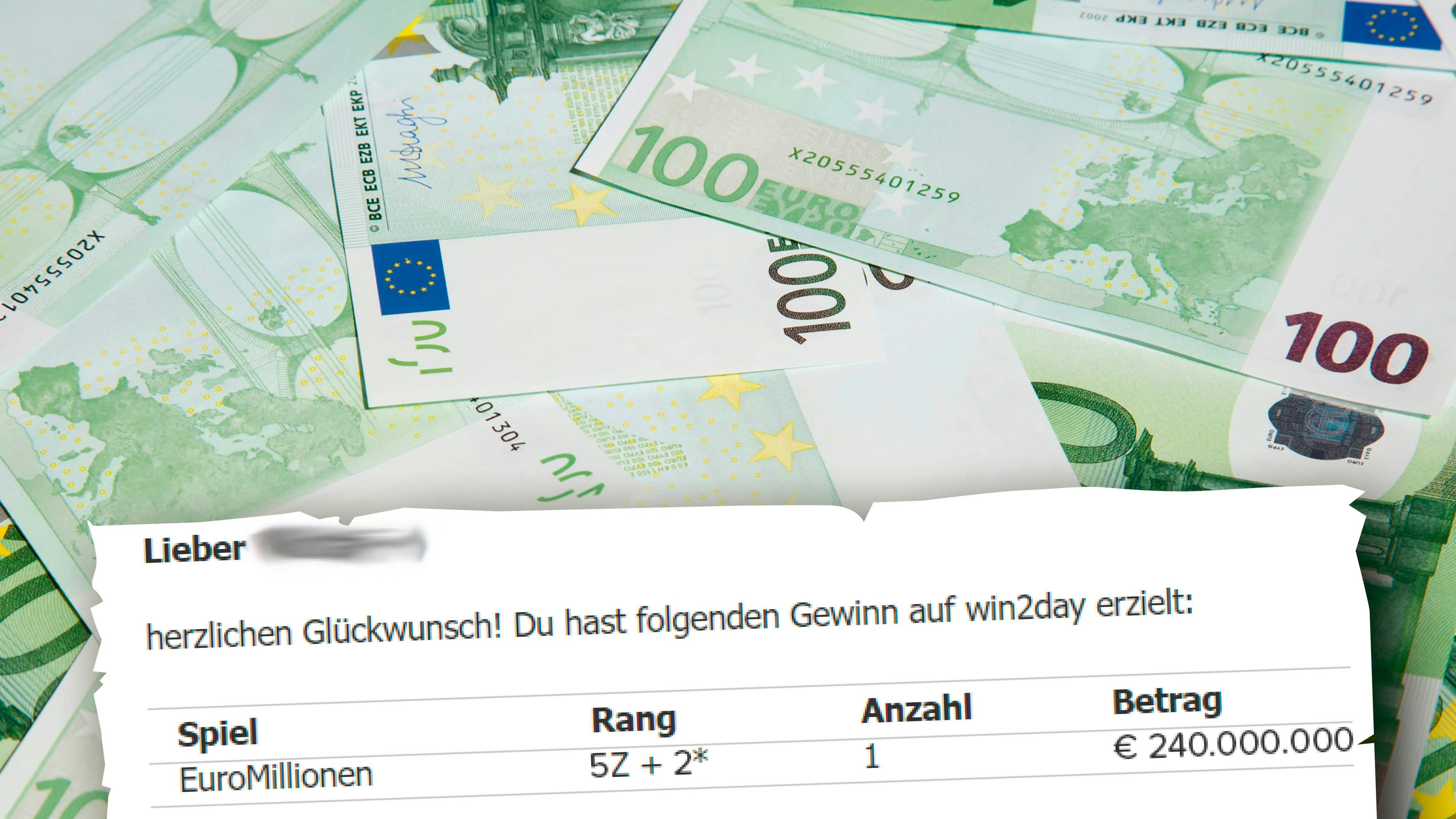 Unfassbare 240.000.000 Euro hat ein Österreicher bei den "Euromillionen" gewonnen.