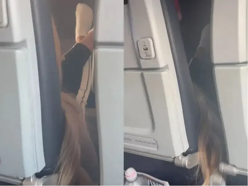Die Passagierin im Sitz vor Nicole Schreib soll betrunken in den Flieger eingestiegen sein.