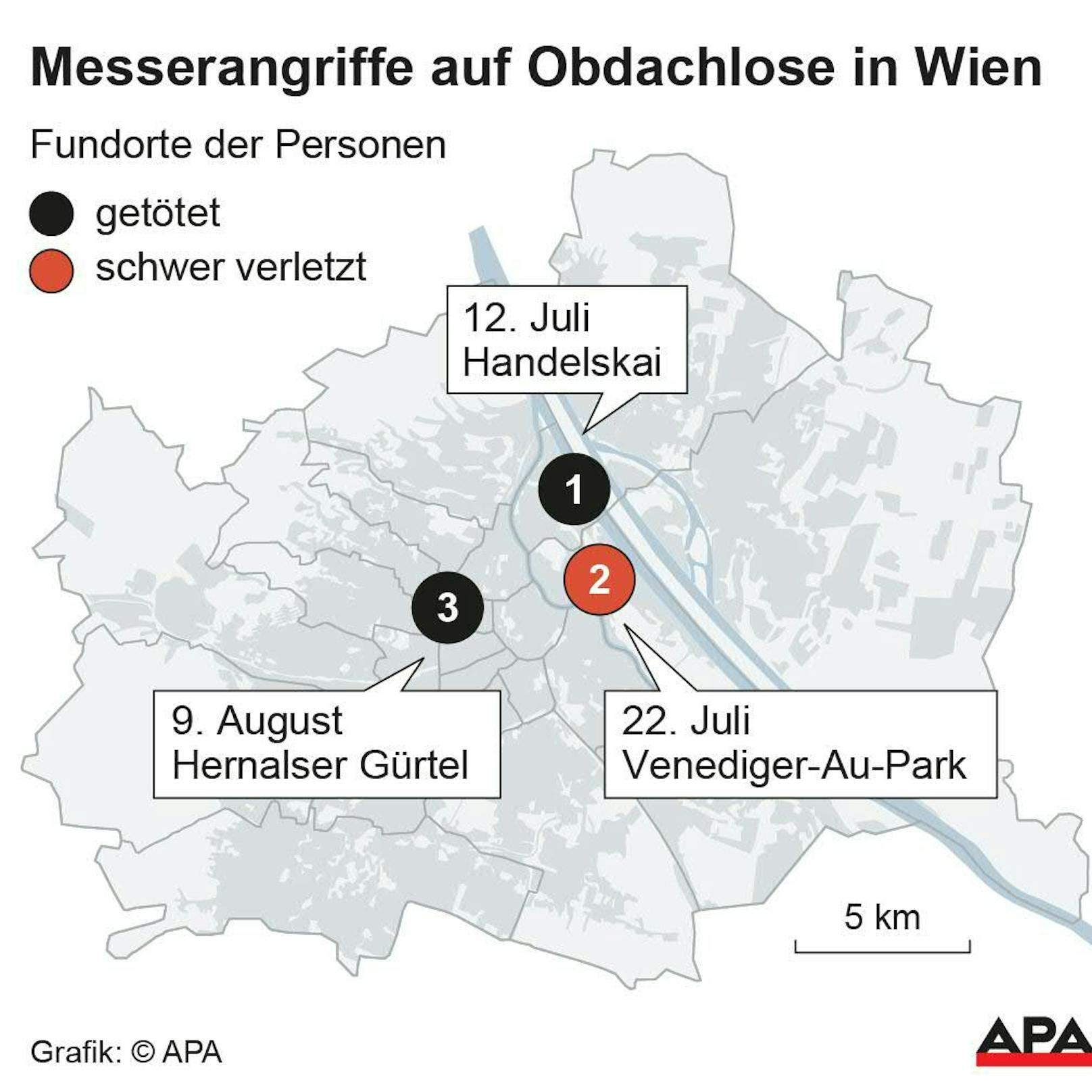 Messerangriffe auf Obdachlose in Wien