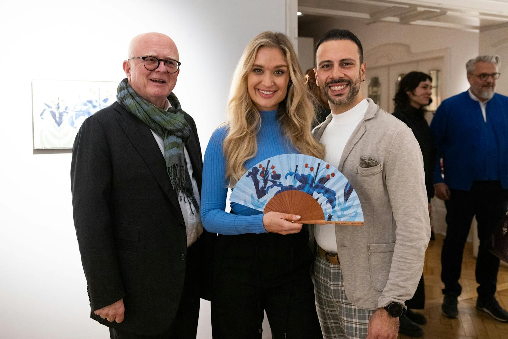 Kaffeesiederball-Fächerpräsentation: Ernst Hilger, Corinna Kamper, Danilo Campisi.