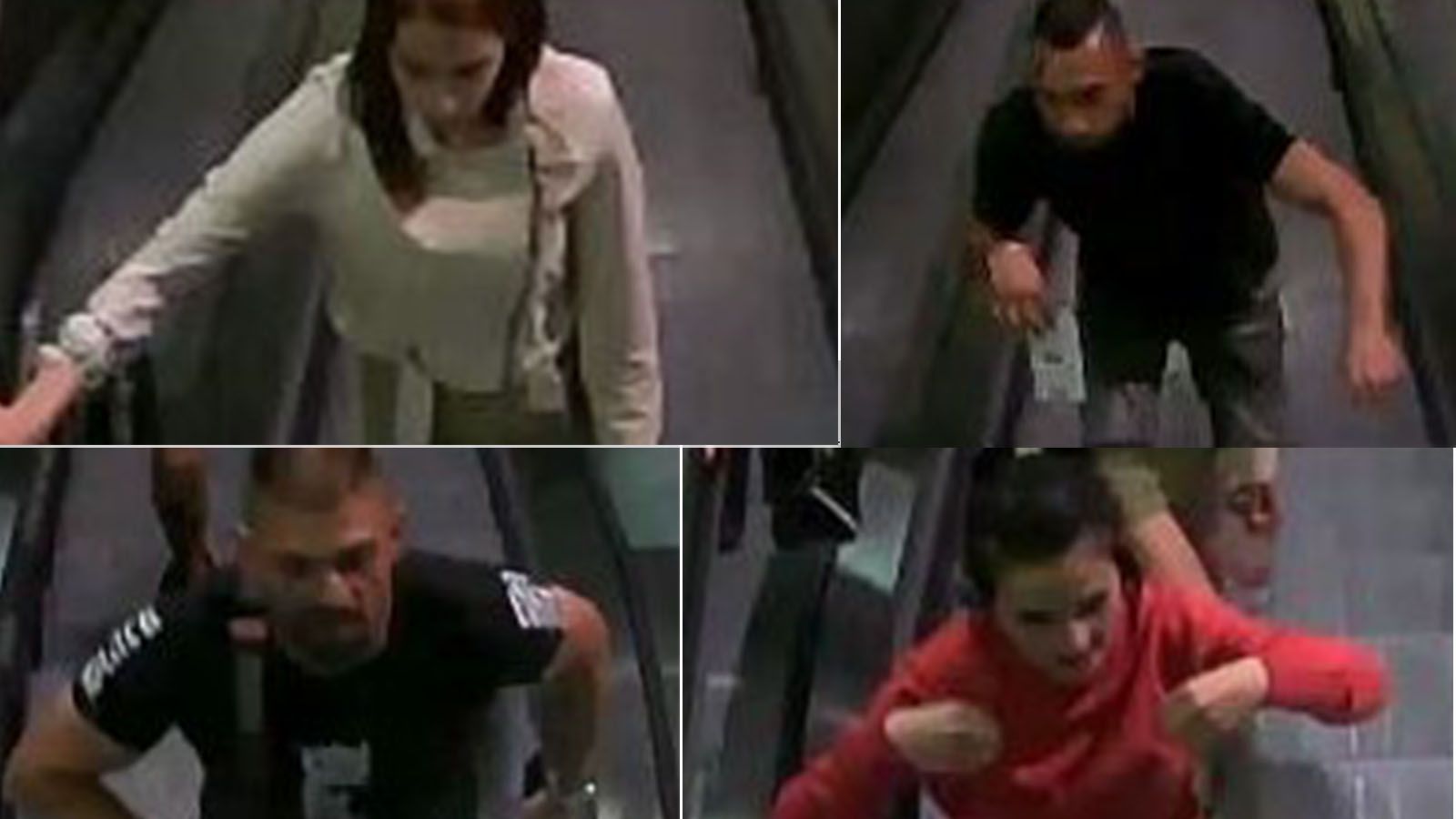 Die Polizei fahndet nach diesen vier Personen. 