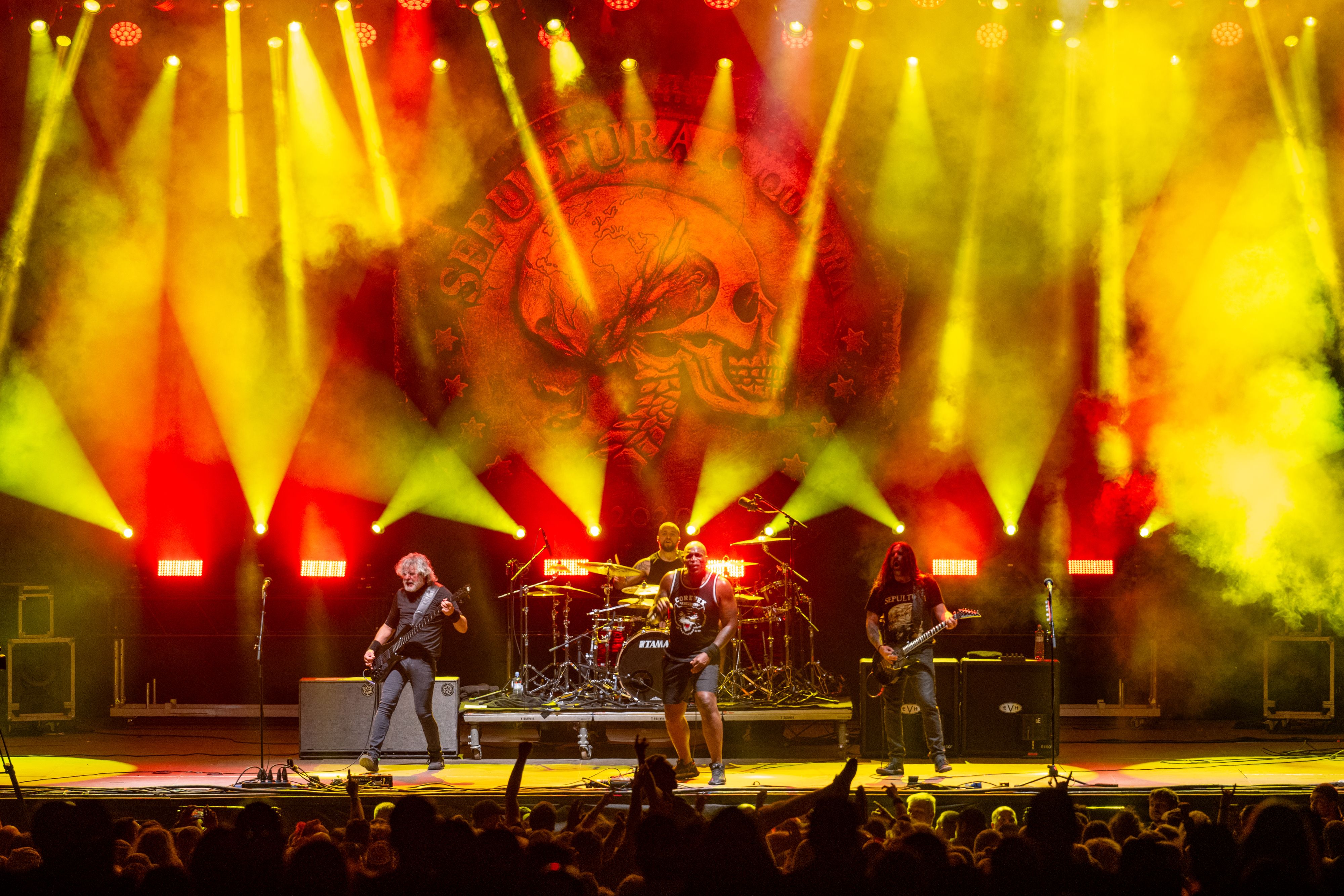 Metal-Band <strong>Sepultura</strong> live beim Brutal Assault Music Festival in Jaromer (CZ).