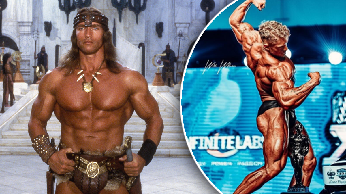 Arnold Schwarzenegger (hier als "Conan, der Barbar, Hollywood 1984) wurde von einem Muskel-Teeny als jüngster Profi-Bodybuilder abgelöst