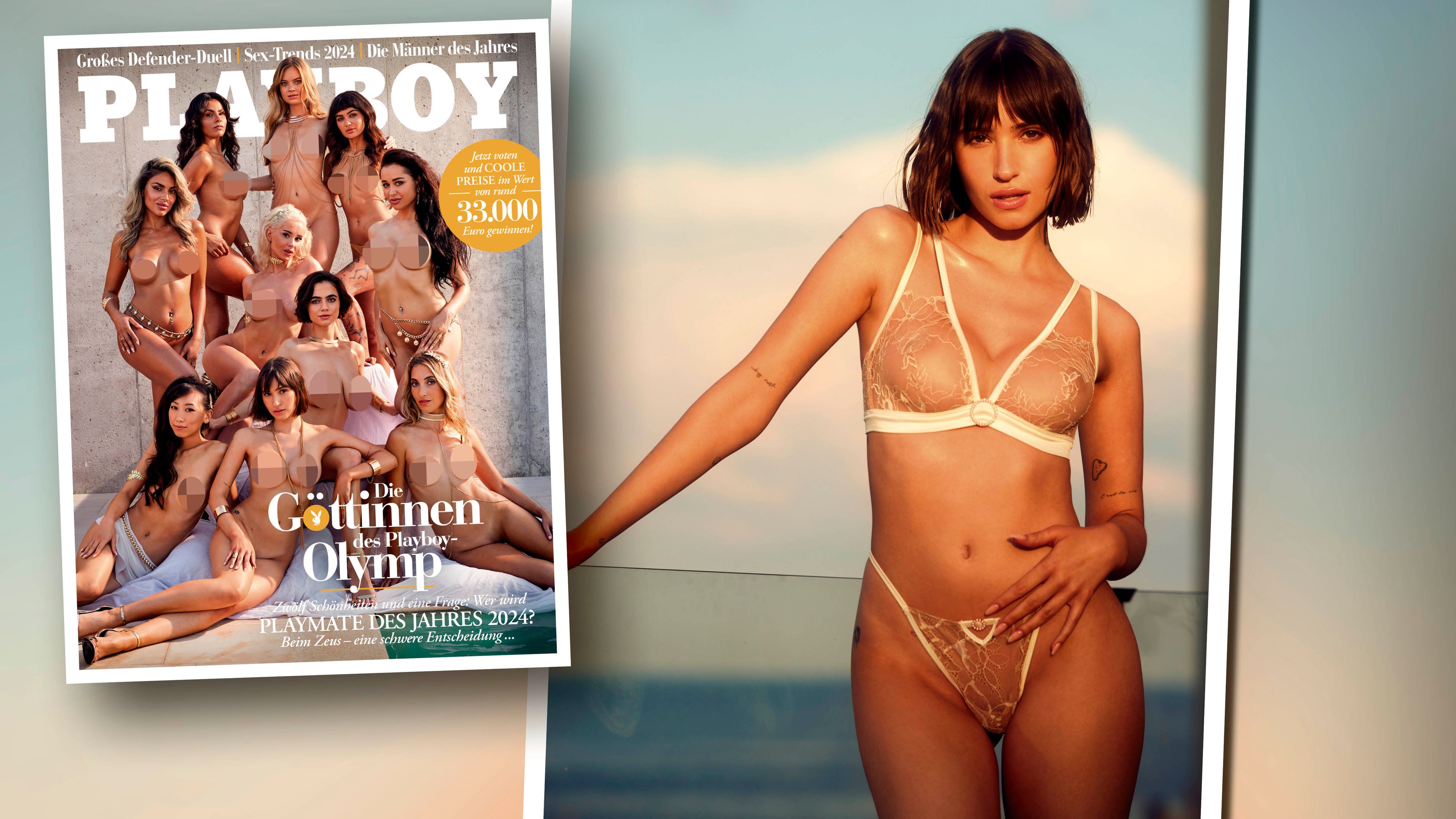 Wienerin Carolina Cardoso (21) will Playmate des Jahres werden. Sie und ihre Mitbewerber sind aktuell im Playboy Januar 2024 zu sehen. Weitere Motive exklusiv nur unter:  <a href=