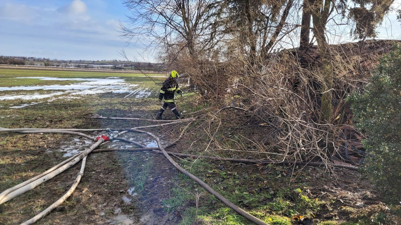 Die Feuerwehr Obersdorf löschte den Brand.