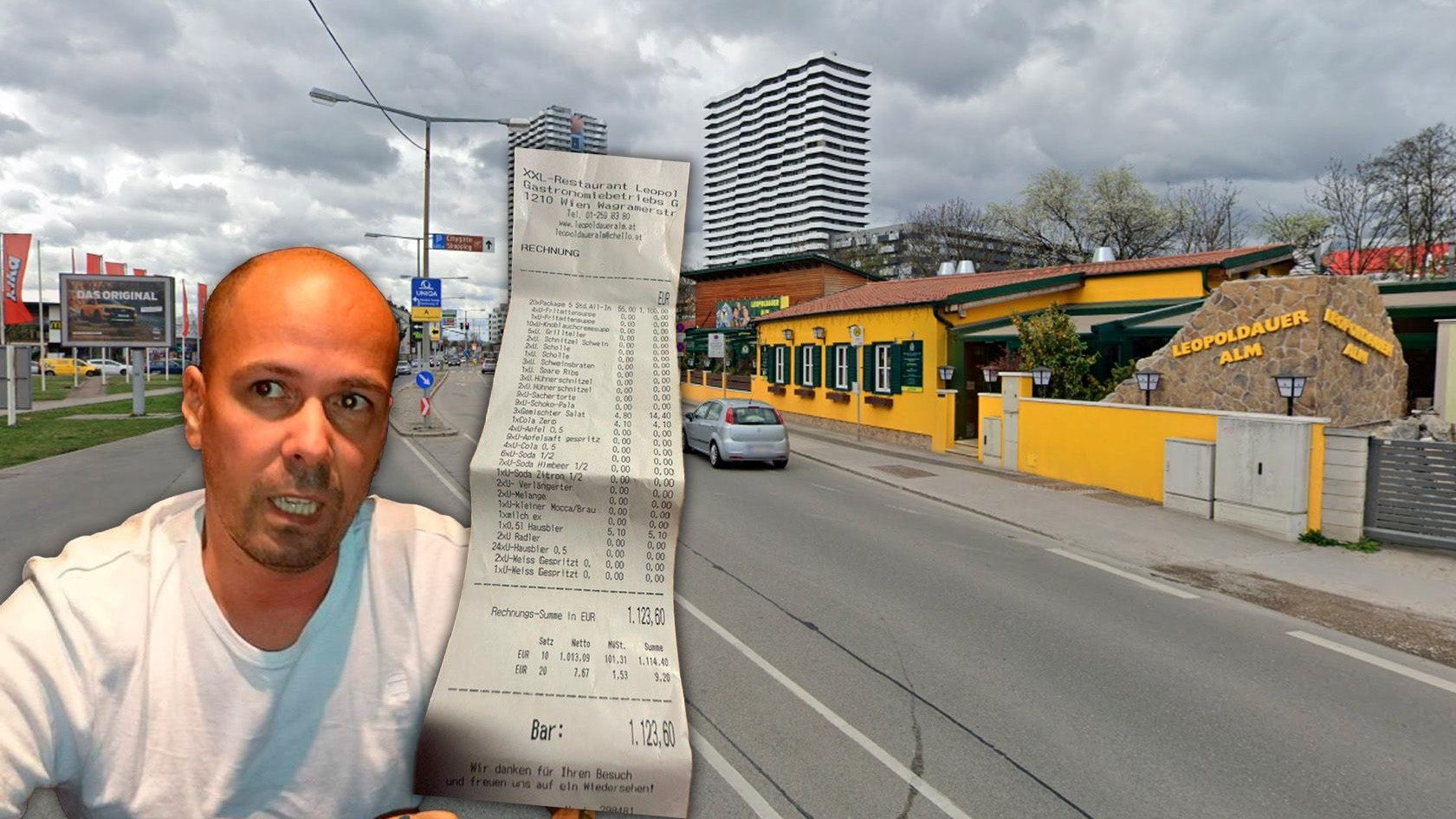 Christian parkte als Restaurant-Gast beim Kika.