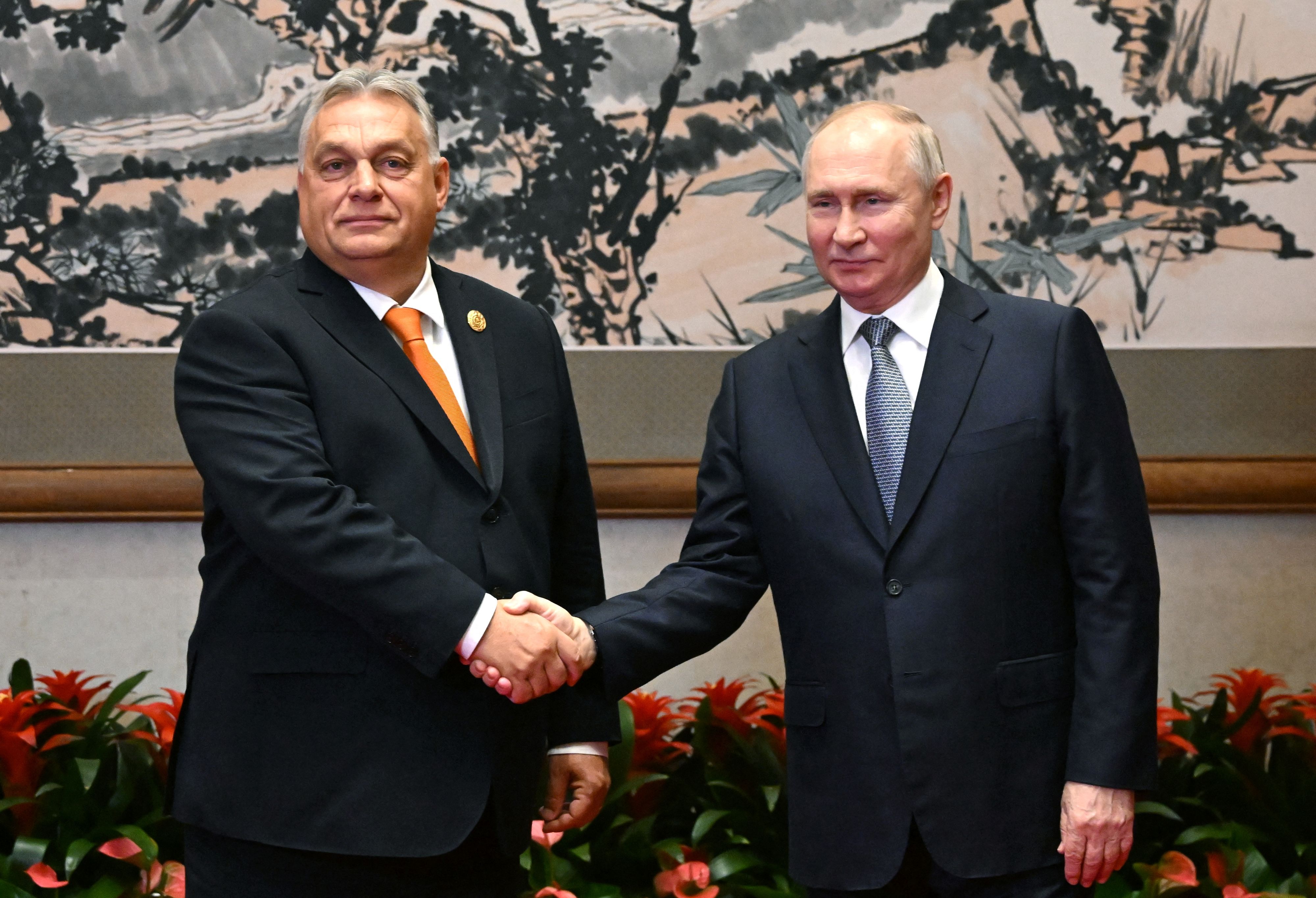 Ziemlich beste Freunde: Ungarn-Premier Orban und Russen-Despot Putin. Hier bei einem Treffen in Peking im Oktober 2023.