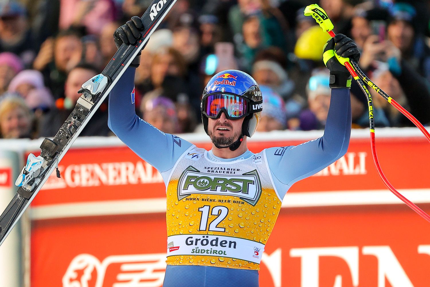 Der Südtiroler Dominik Paris triumphiert in Gröden. 