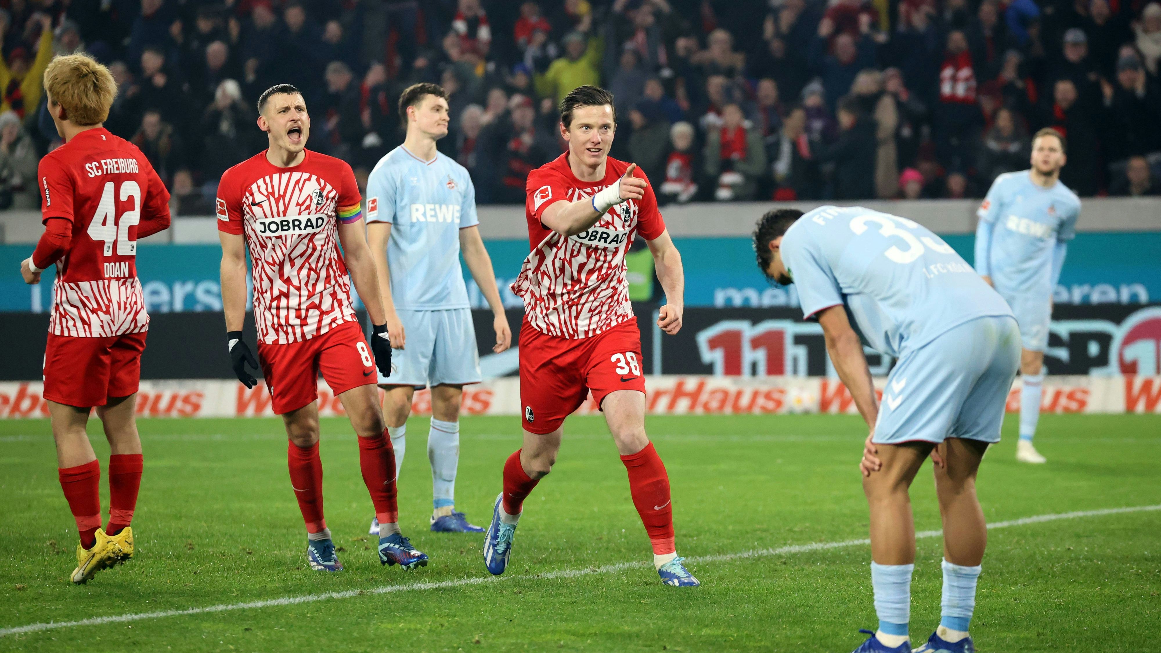 Michael Gregoritsch war an beiden Toren von Freiburg beteiligt.