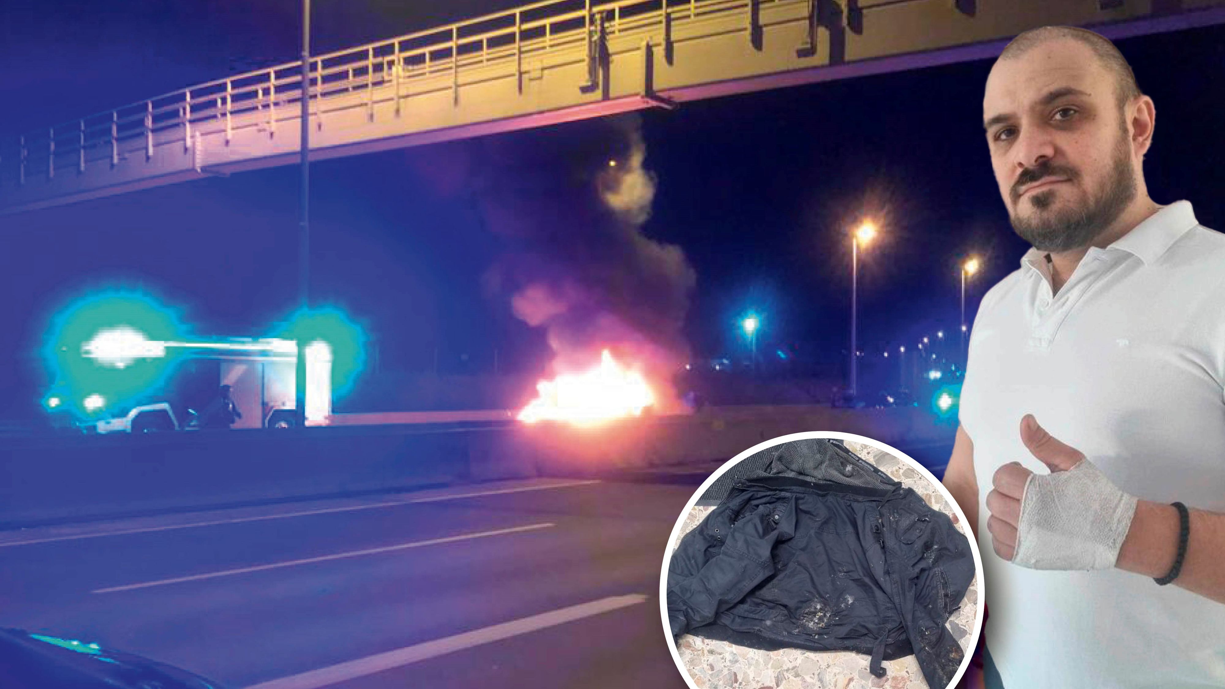 Nenad (39) tat alles, um den Lenker aus dem Flammen-Auto zu befreien.