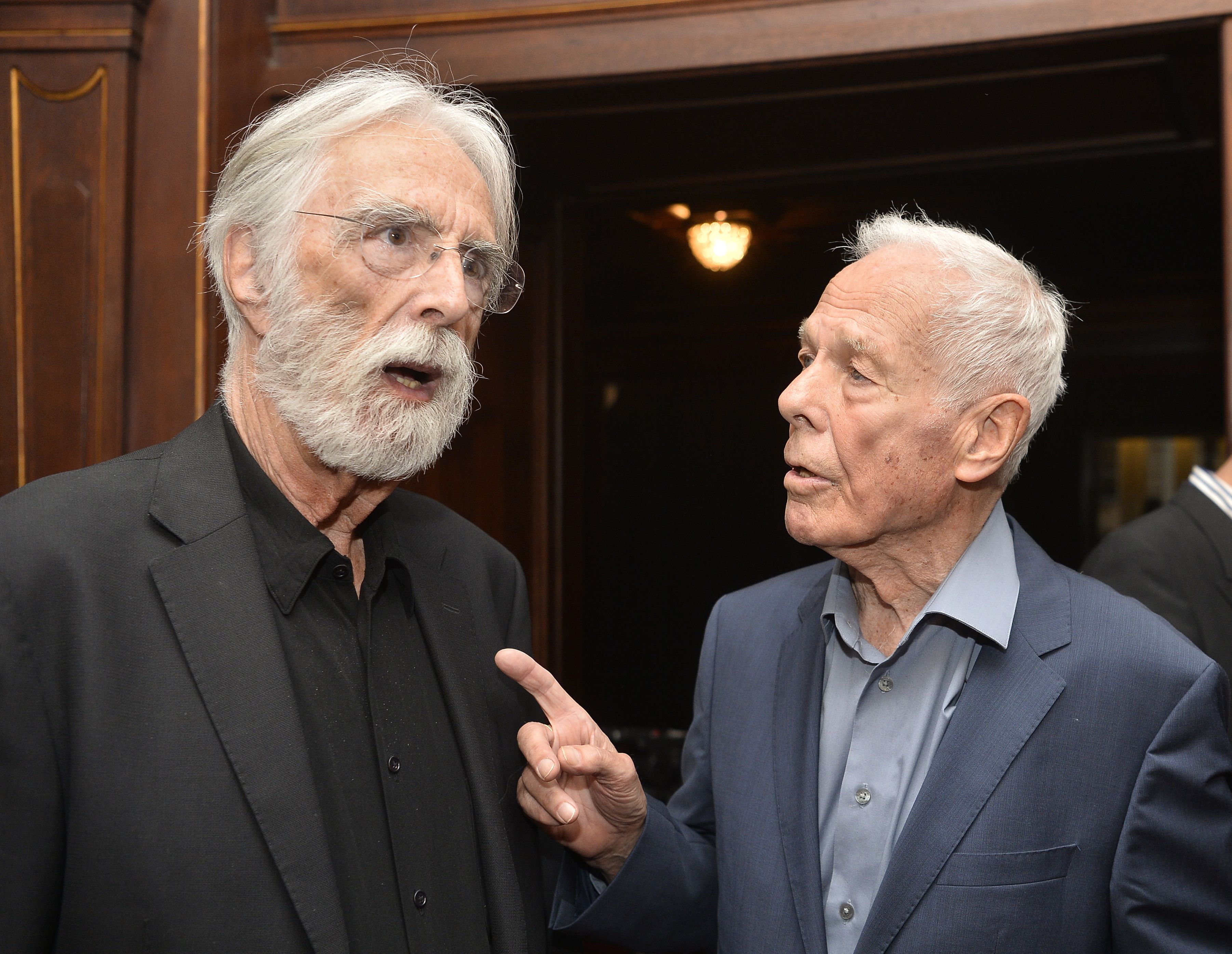 Regisseur Wolfgang Glück (r.) und Regisseur Michael Haneke (l.) im Jahr 2017.