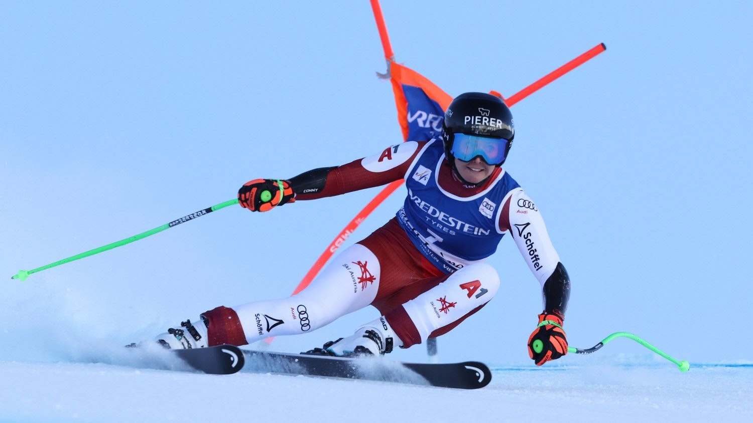 Conny Hütter im Super-G von Val d'Isere.